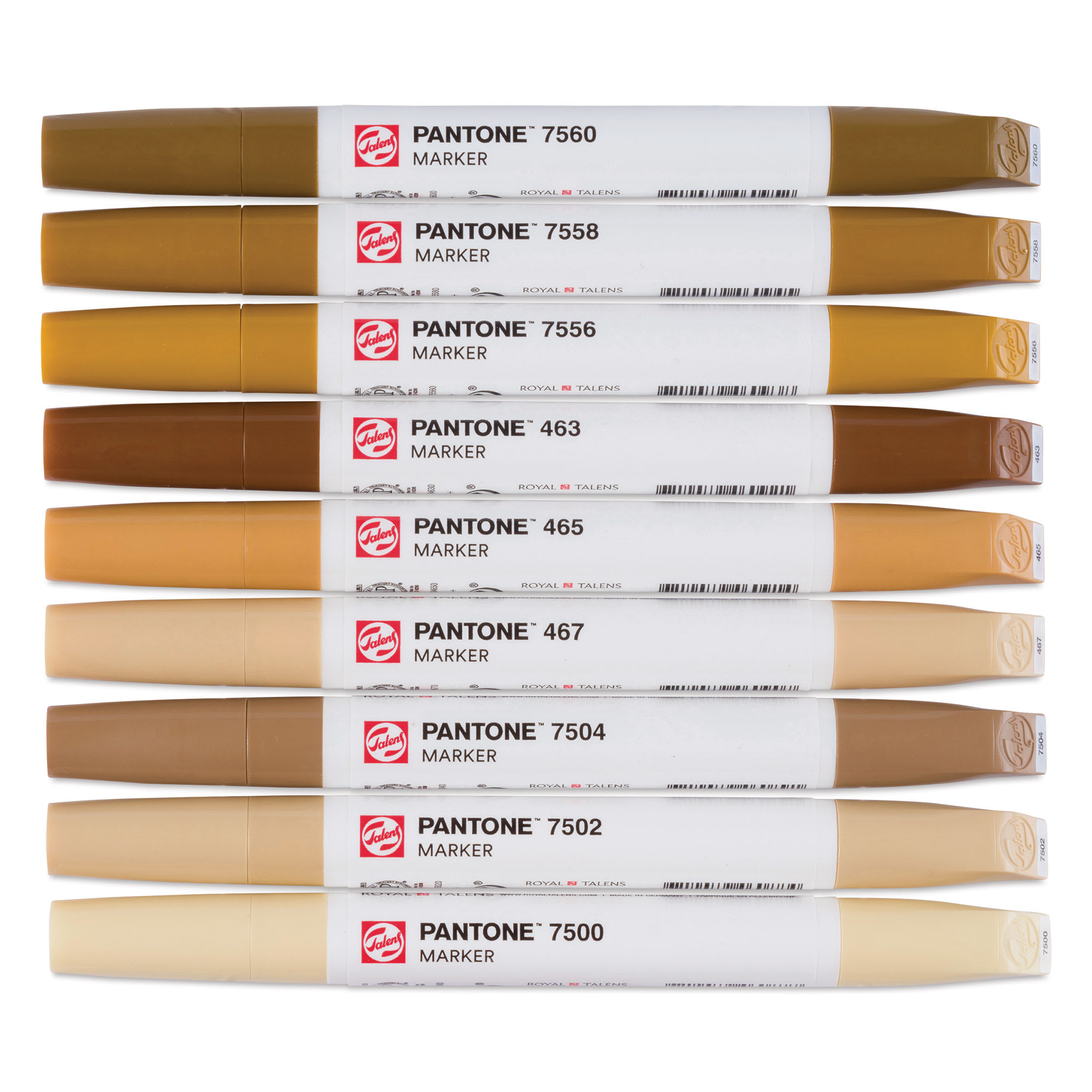 Pantone Dual Tip Markers - Set of 9, Brown