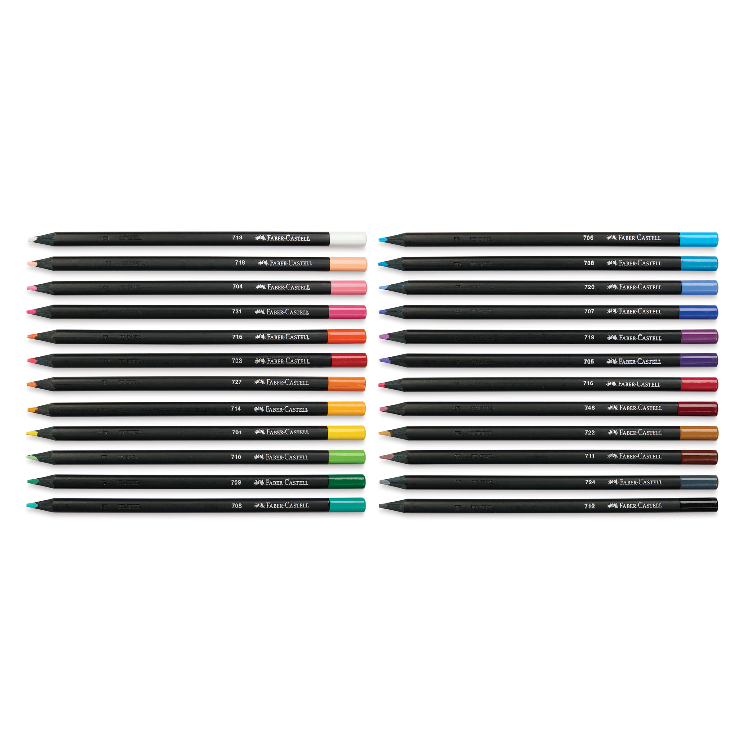 Faber-Castell Black Edition Colored Pencils - Assorted Colors, Set of 24