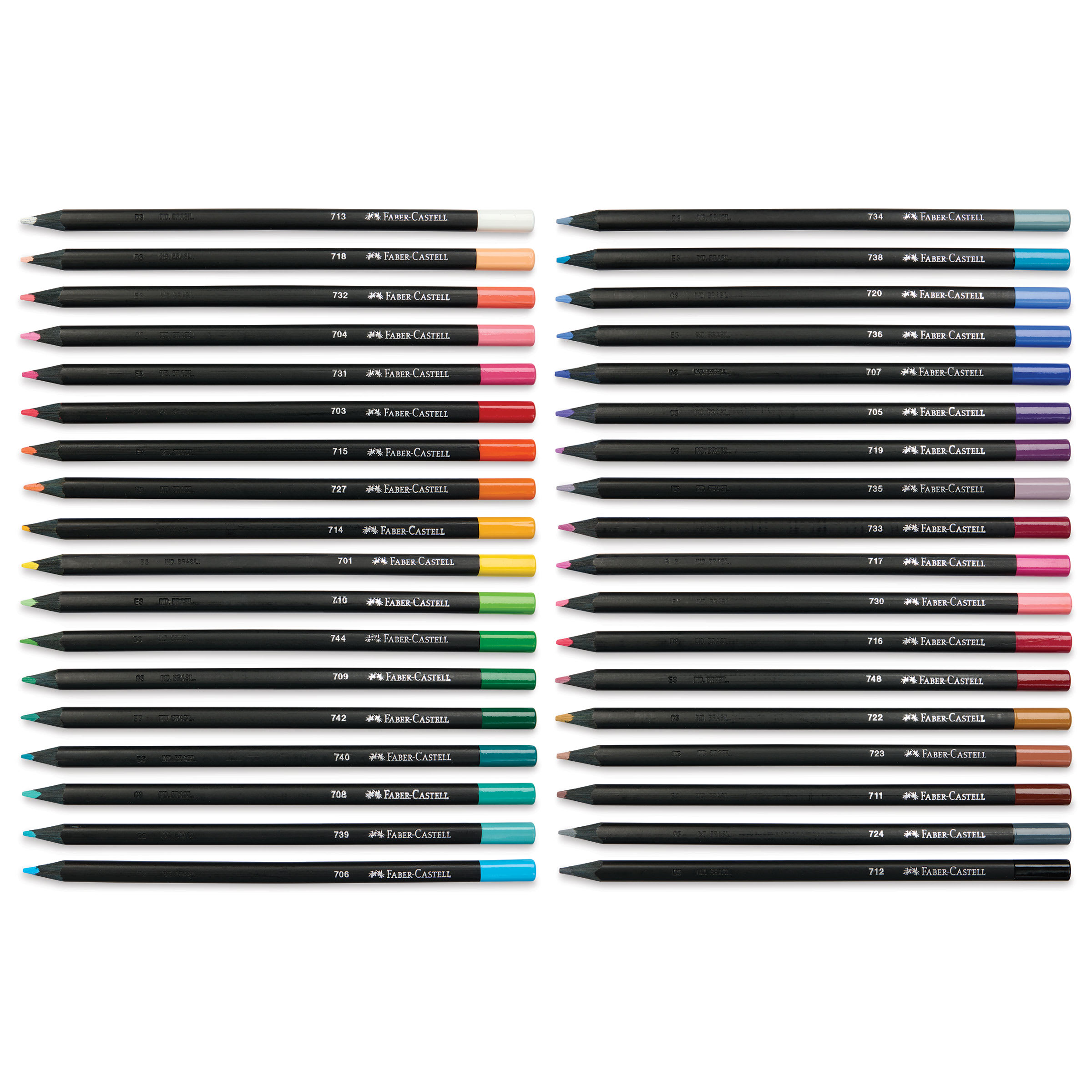 Faber-Castell Black Edition Colored Pencils - Assorted Colors, Set of 36