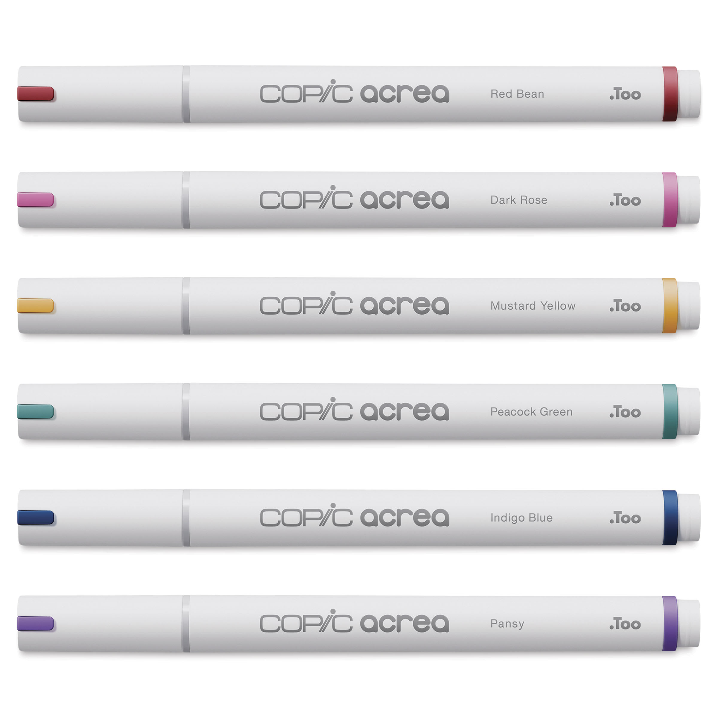 Copic Acrea Paint Markers - Set of 6, Deep Colors
