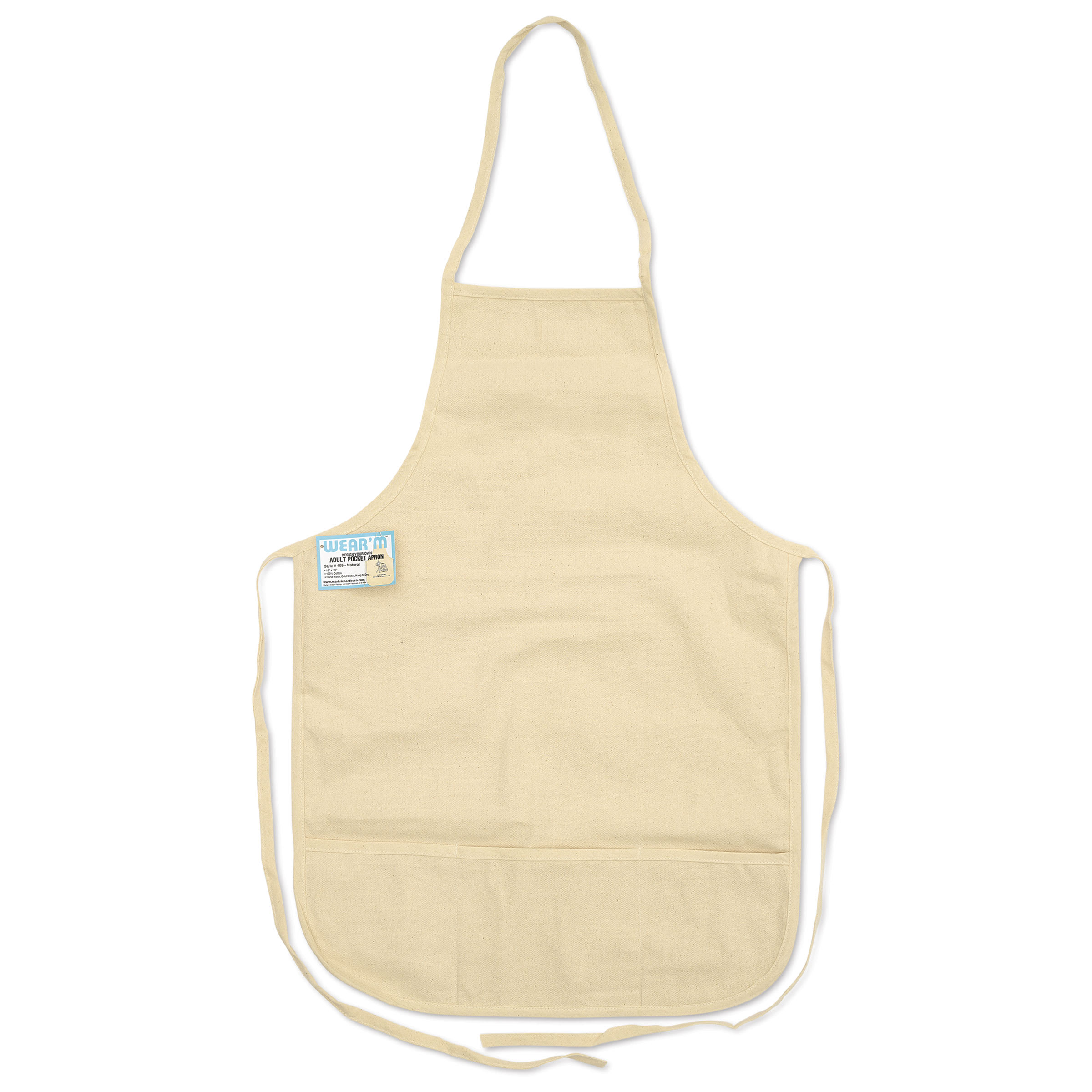 Wearm Design Your Own Canvas Apron with Pockets  - 19" x 28"