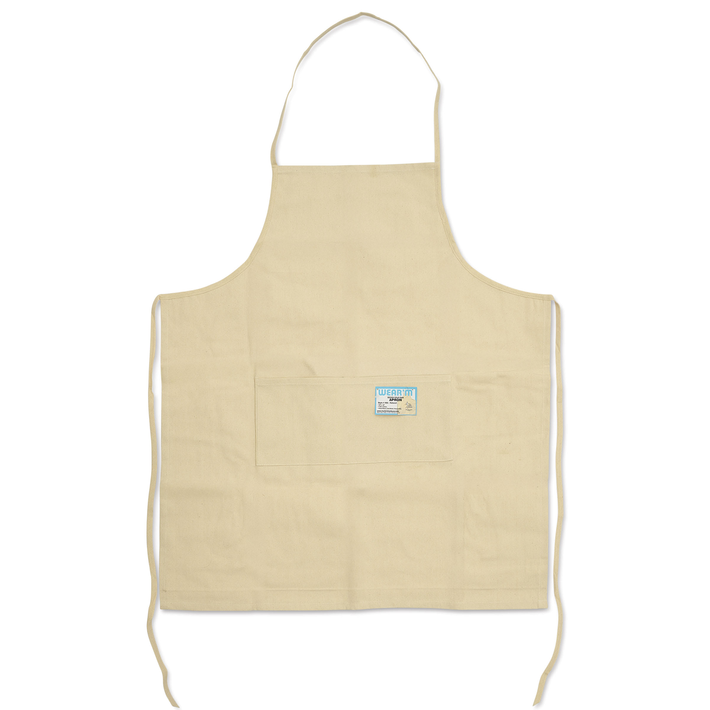 Wearm Design Your Own Canvas Apron with Pockets - 29" x 32"