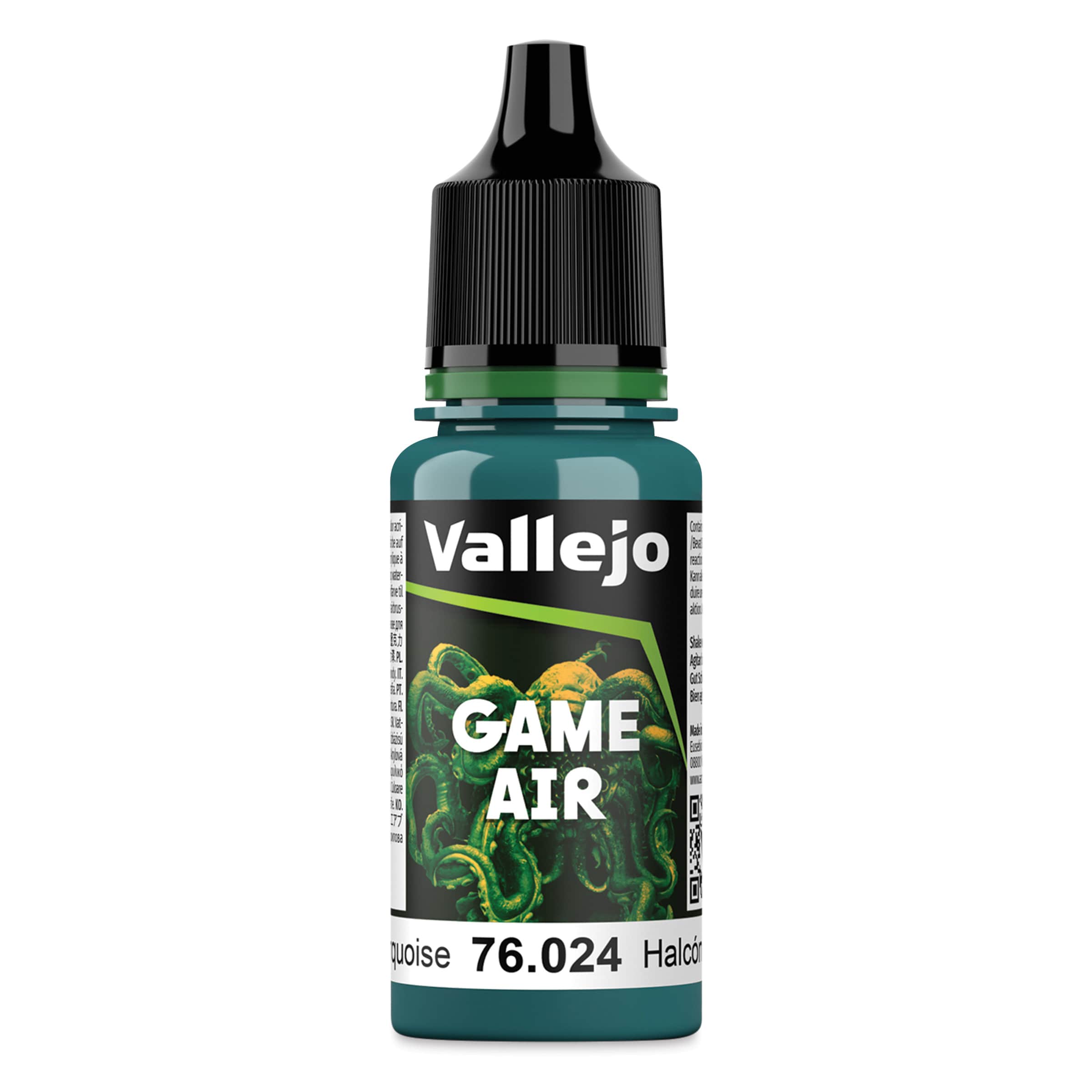 Vallejo Game Air Acrylic Airbrush Paint - Turquoise, 18 ml Bottle