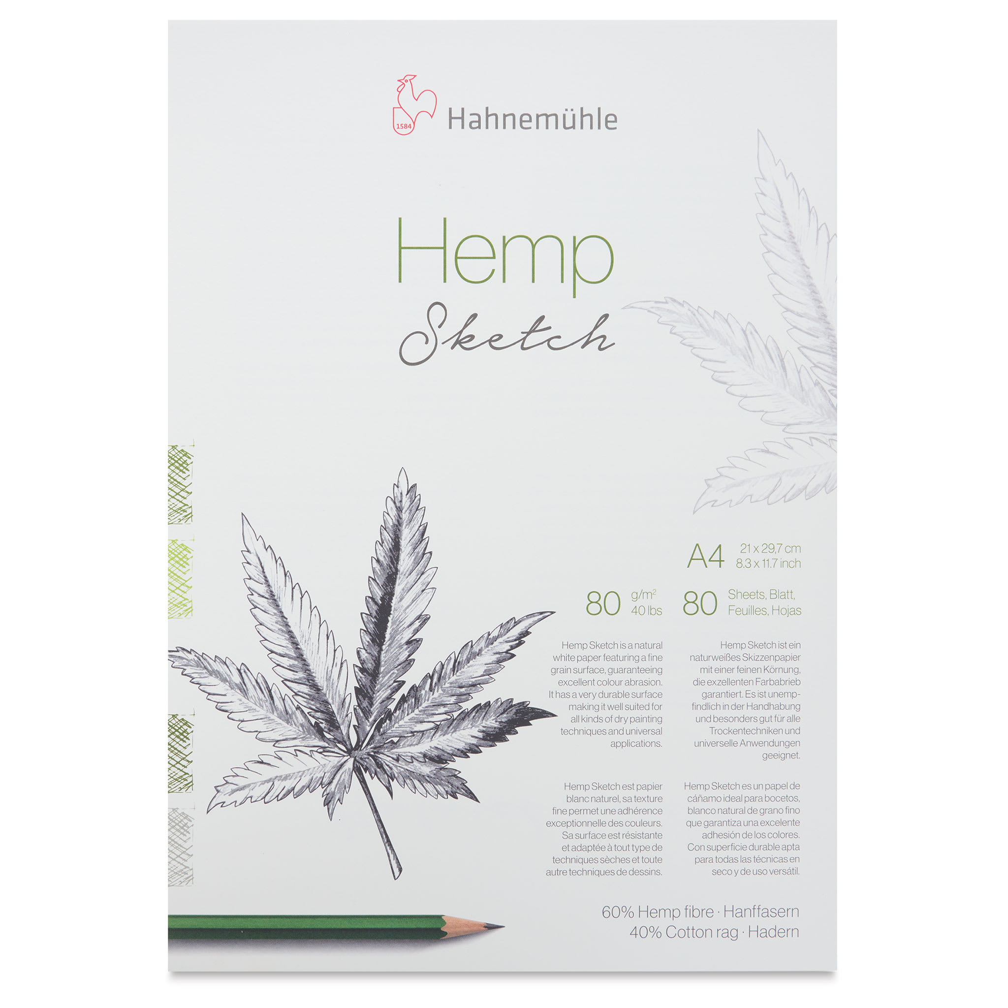 Hahnemühle Hemp Sketch Pad - 8.3" x 11.7", 80 Sheets