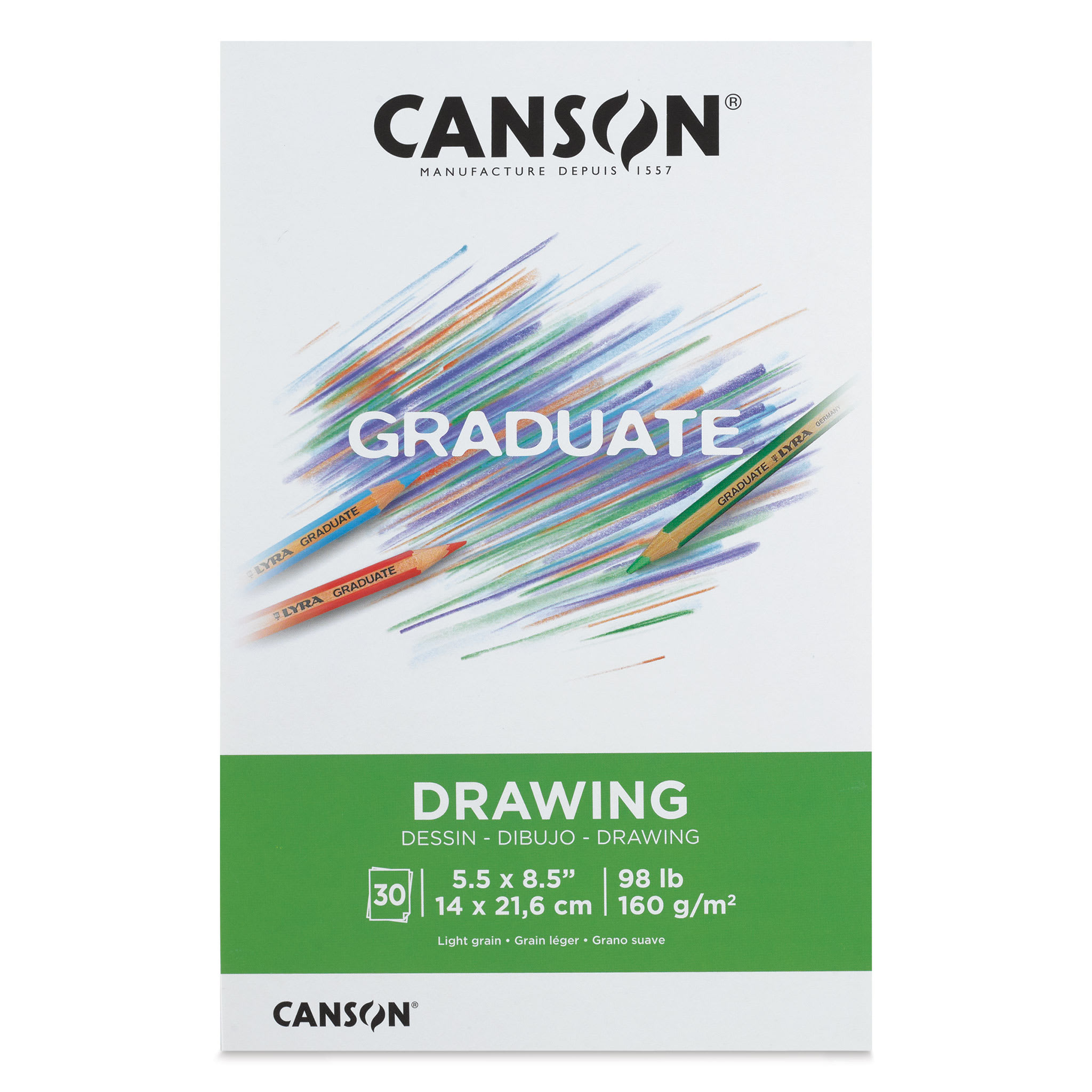 Canson Graduate Drawing Pad - 5-1/2" x 8-1/2", 30 Sheets
