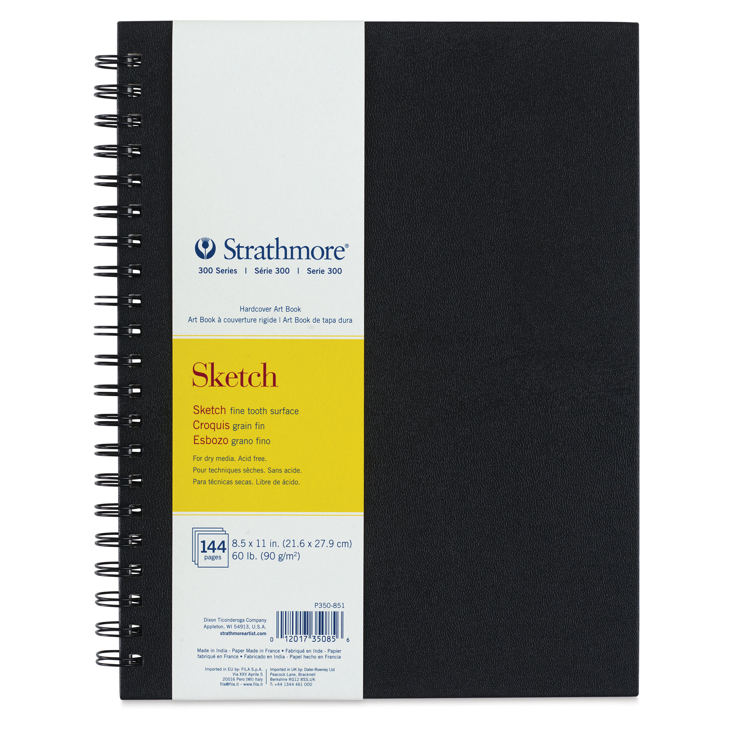 Strathmore 300 Series Sketch Hardcover Wirebound Art Book - 8-1/2" x 11"