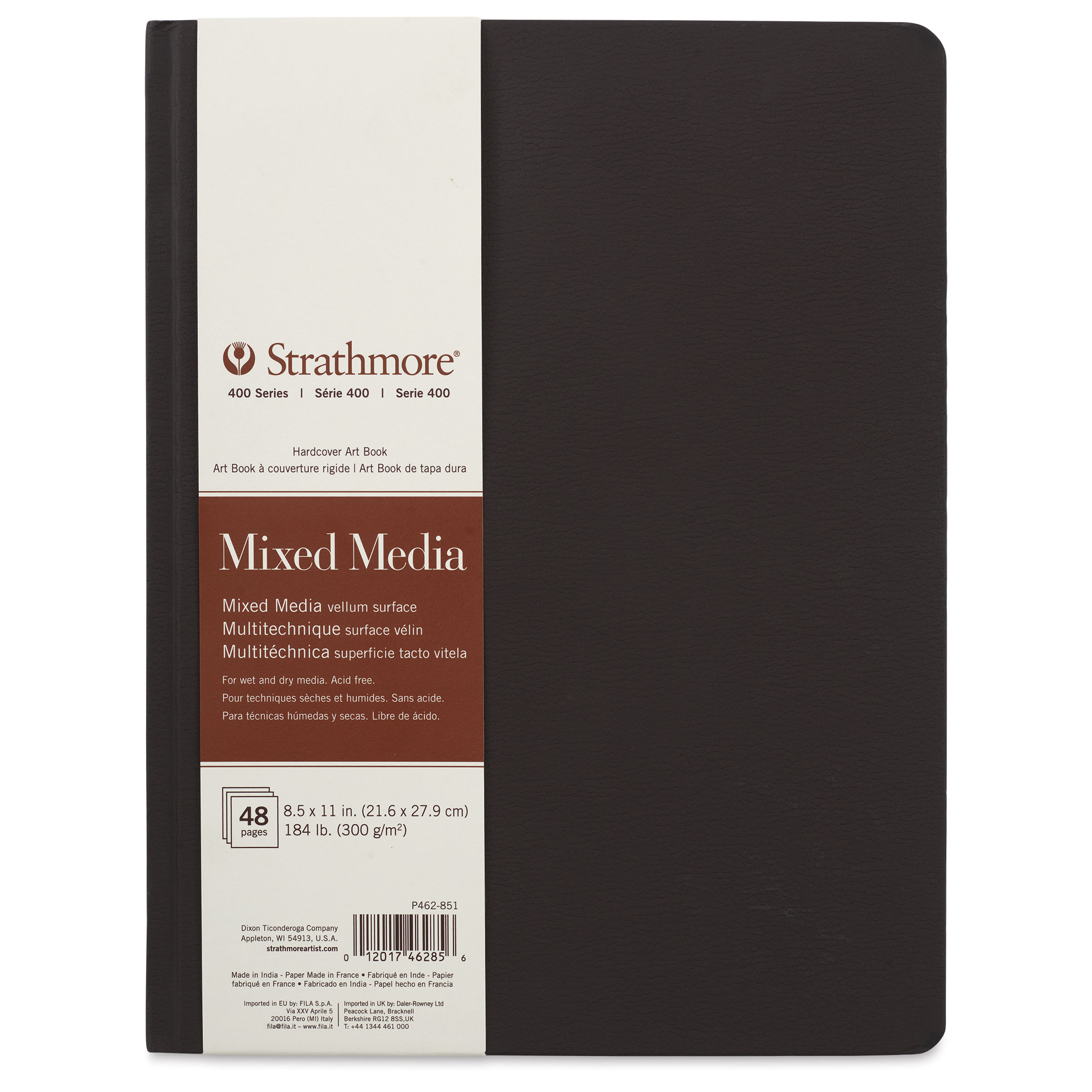 Strathmore 400 Series Mixed Media Hardbound Hardcover Art Book - 8-1/2" x 11", 48 pages