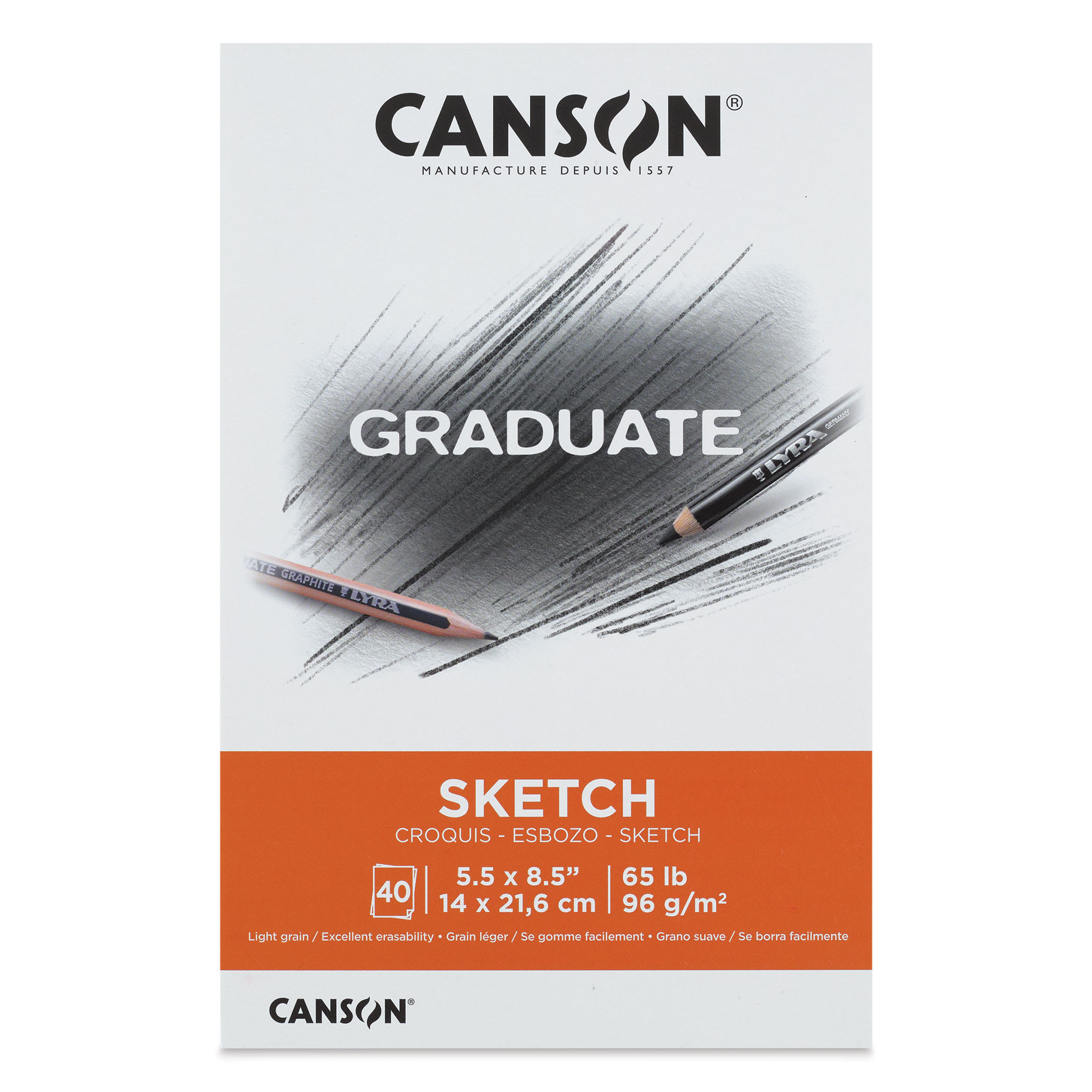 Canson Graduate Sketch Pad - 5-1/2" x 8-1/2", 40 Sheets