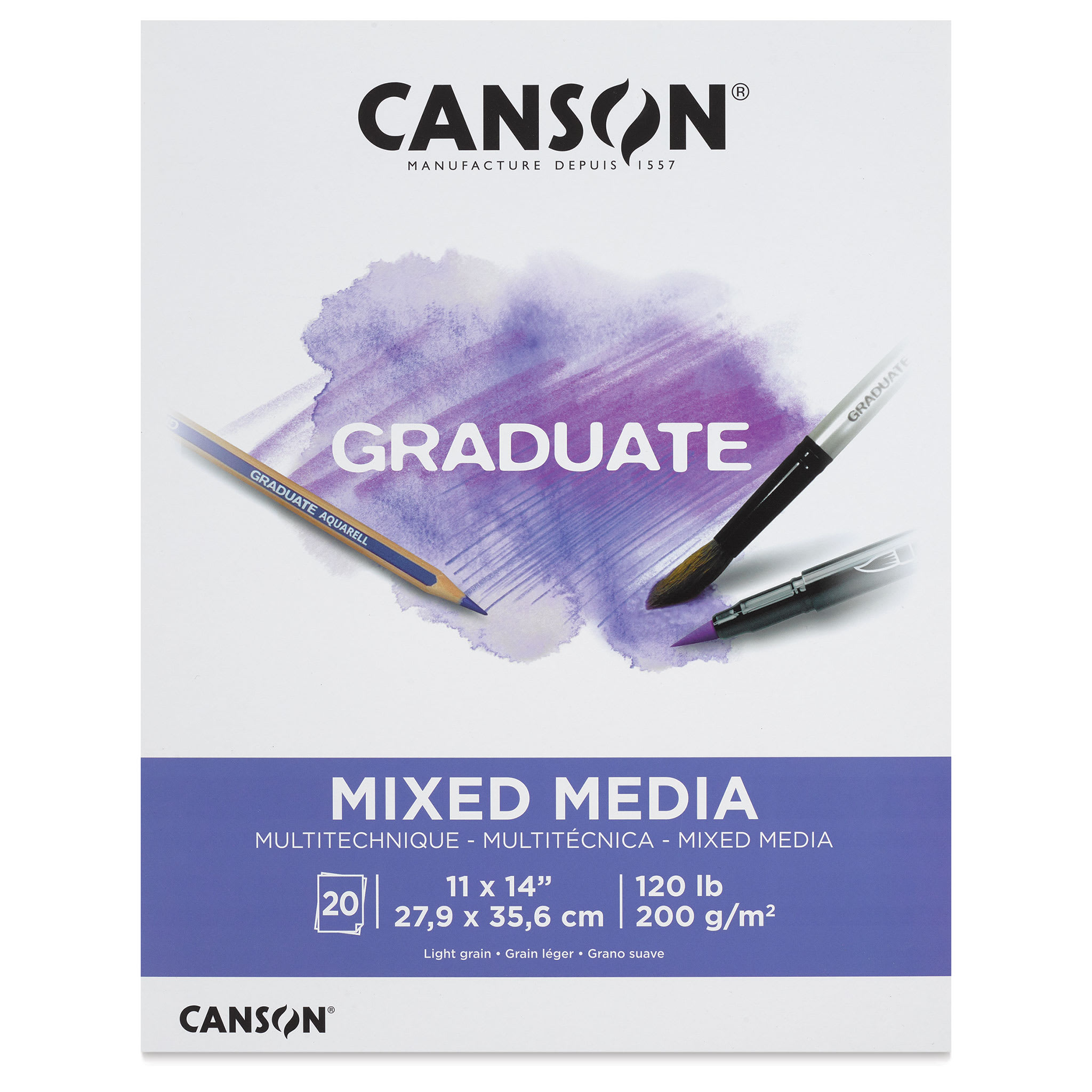 Canson Graduate Mixed Media Pad - 11" x 14", 20 Sheets