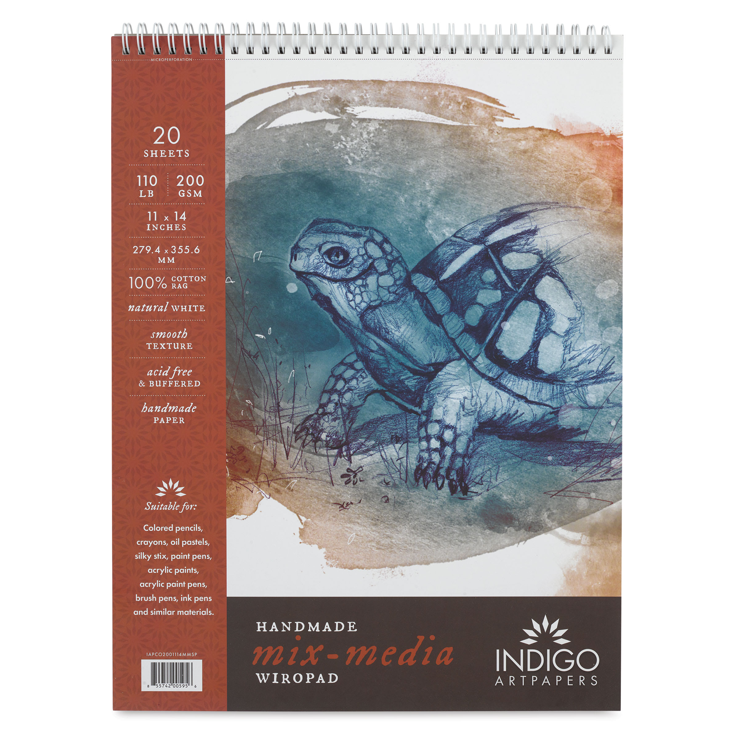 Indigo Artpapers Mixed Media Wiropad - 11" x 14", 20 Sheets