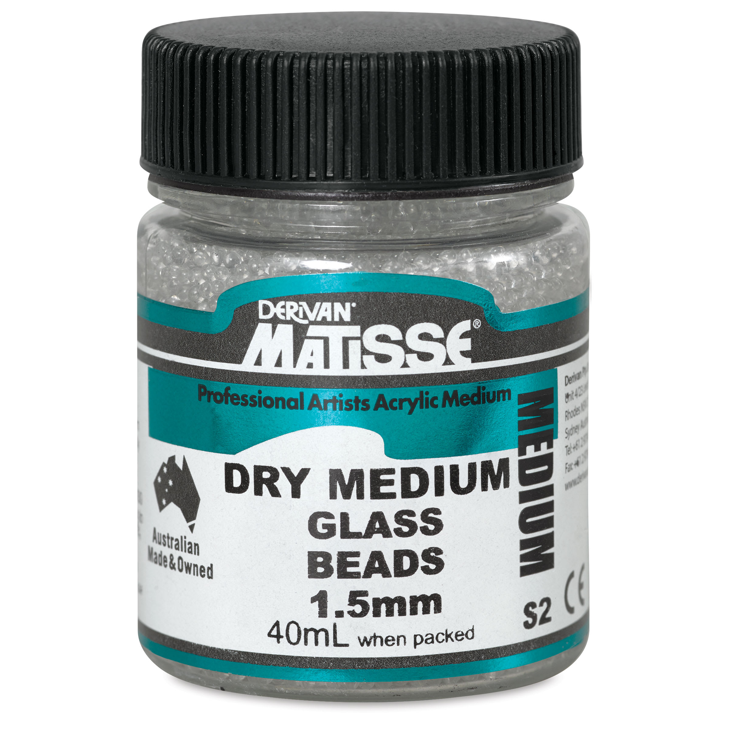 Matisse Acrylic Effects Dry Medium Glass Beads - 1.5 mm, 40 ml