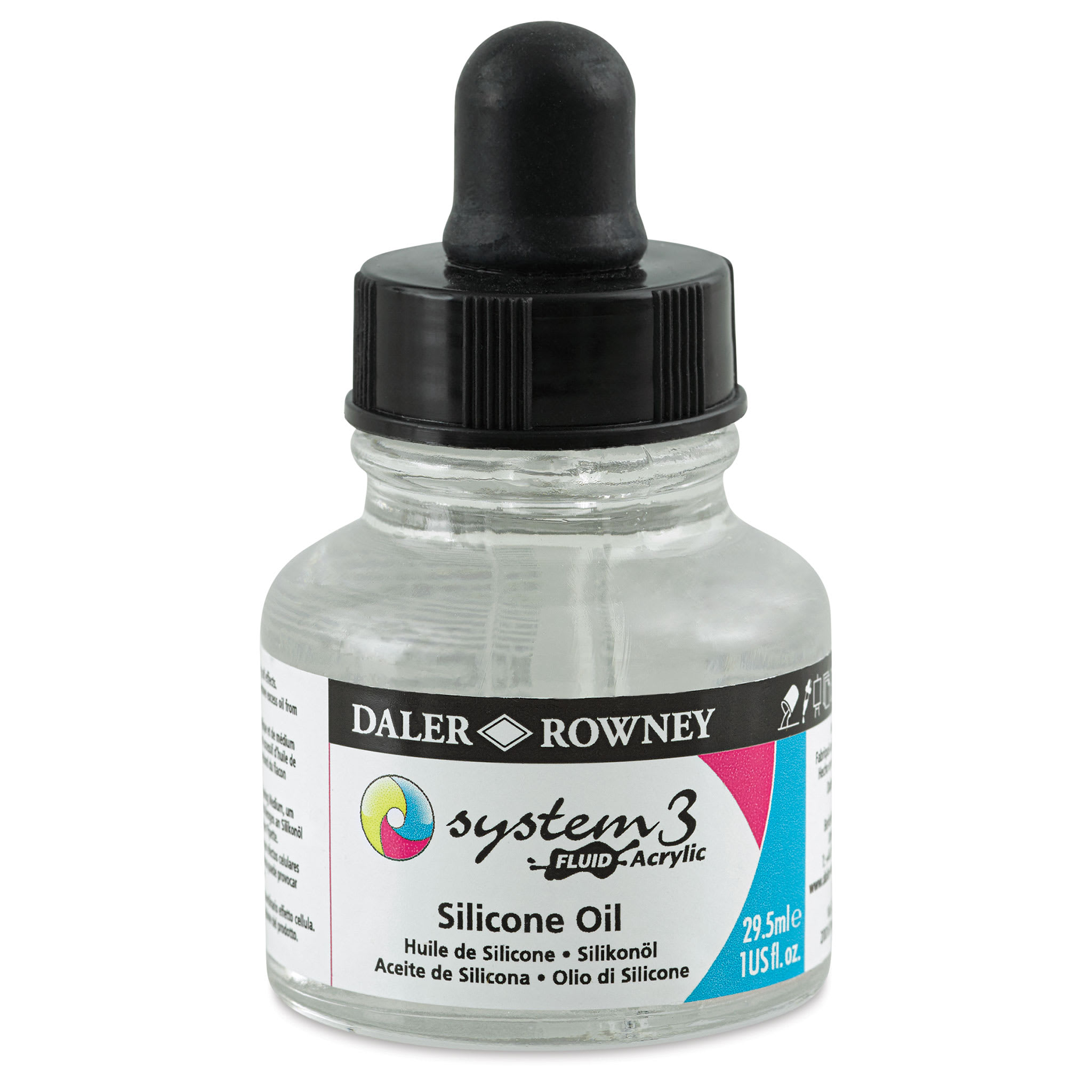 Daler-Rowney System3 Fluid Acrylic Mediums - Pouring Silicone Oil, 29.5 ml