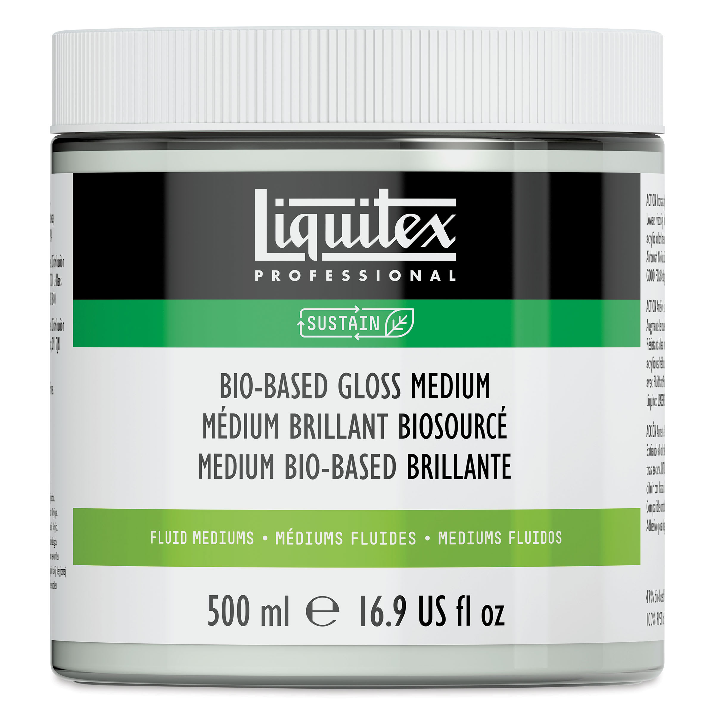 Liquitex Bio-Based Acrylic Fluid Medium - Gloss Medium, 500 ml