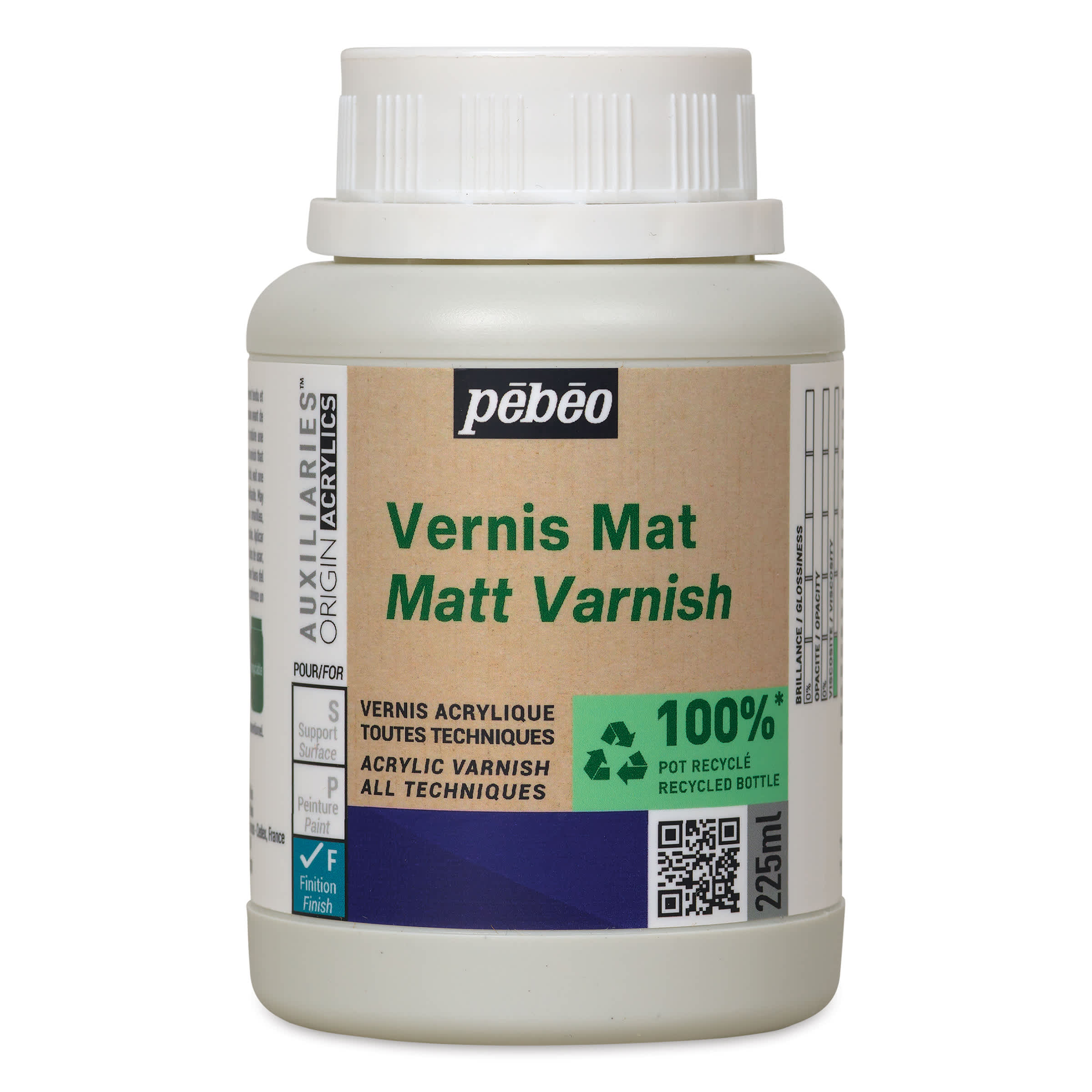 Pebeo Origin Acrylic Varnish - Matte, 225 ml