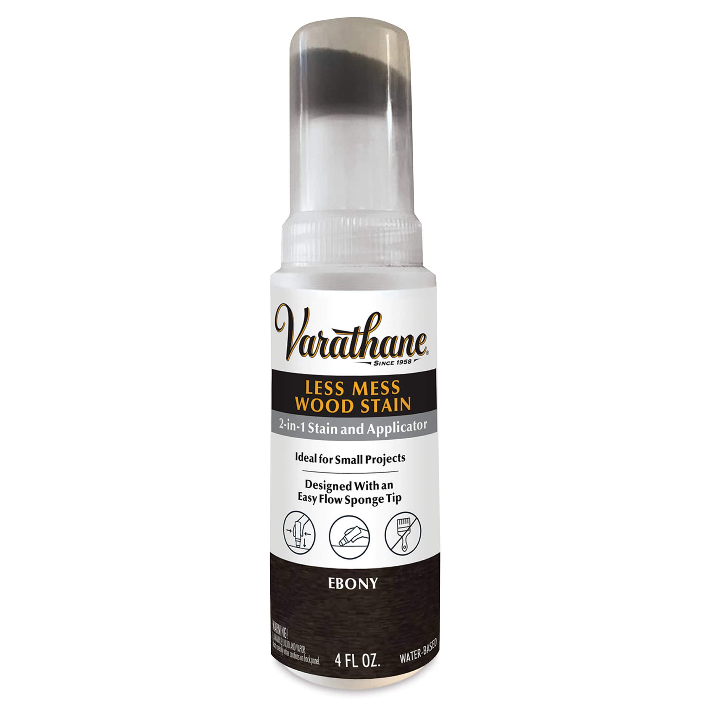 Varathane Less Mess Wood Stain - Ebony, 4 oz