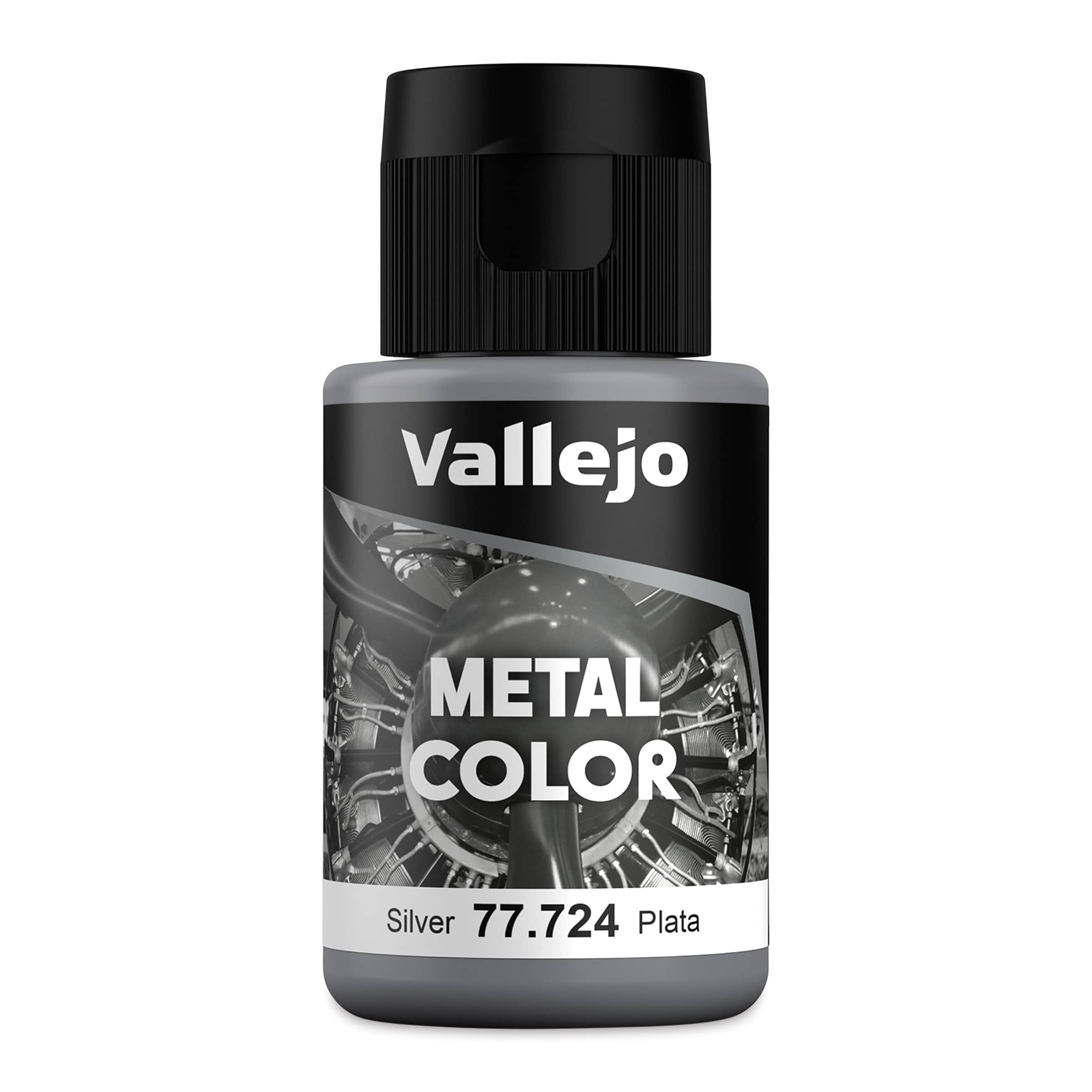 Vallejo Metal Color Acrylic Paint - Silver, 32 ml