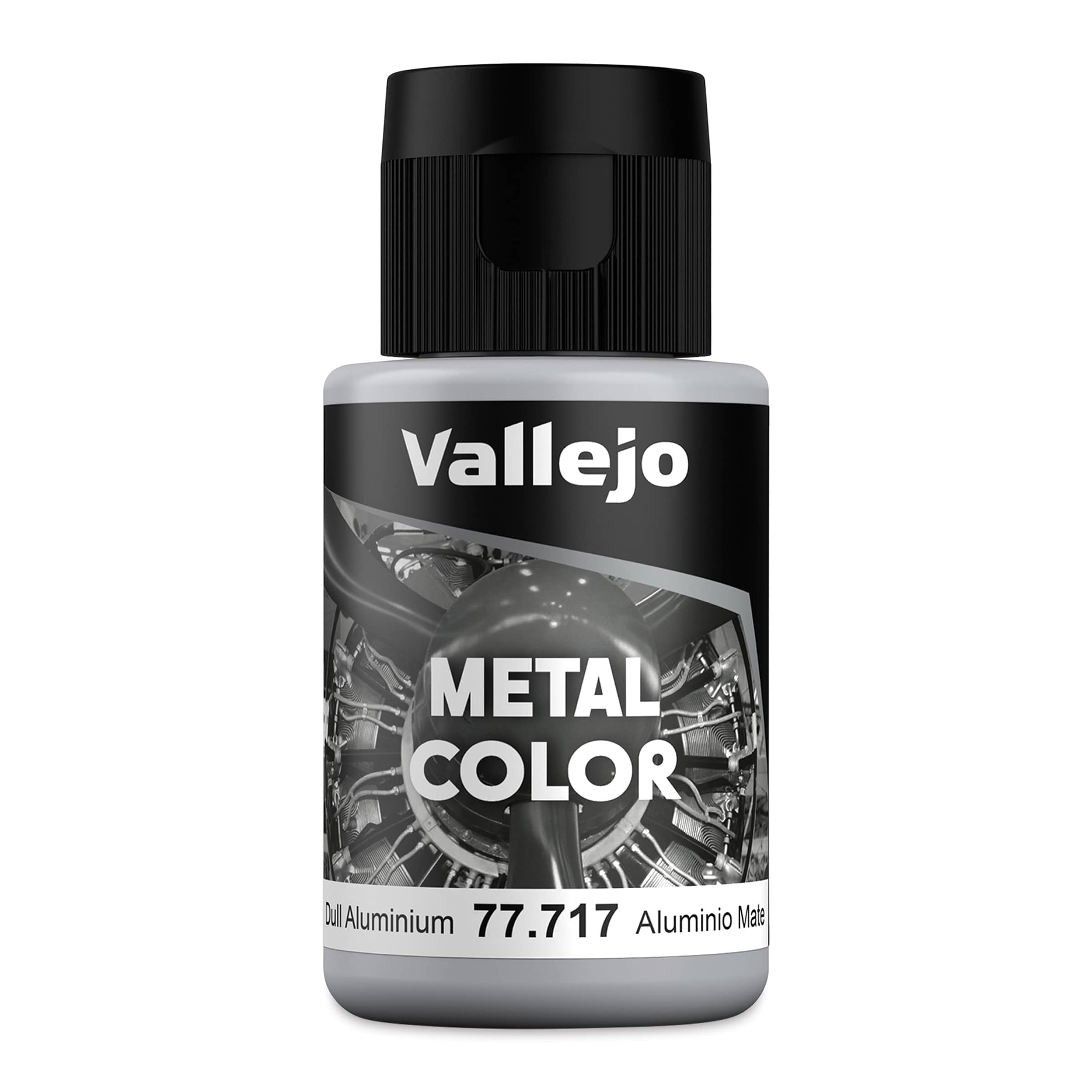 Vallejo Metal Color Acrylic Paint - Dull Aluminium, 32 ml