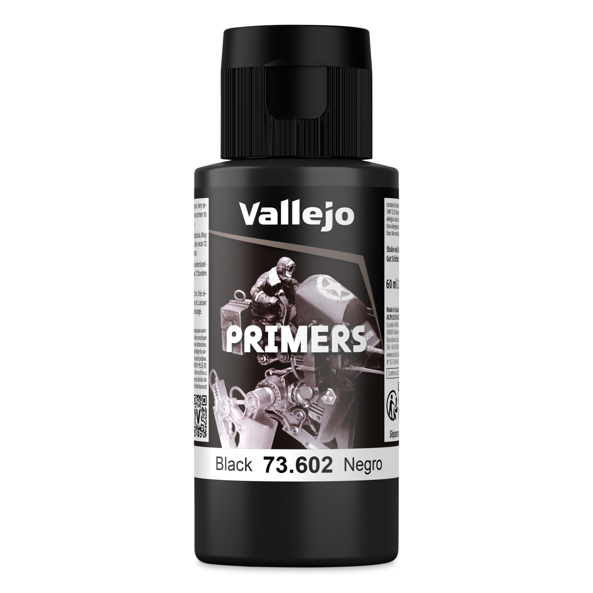 VJP73602 60 ml Vallejo Surface Primer Paint, Black