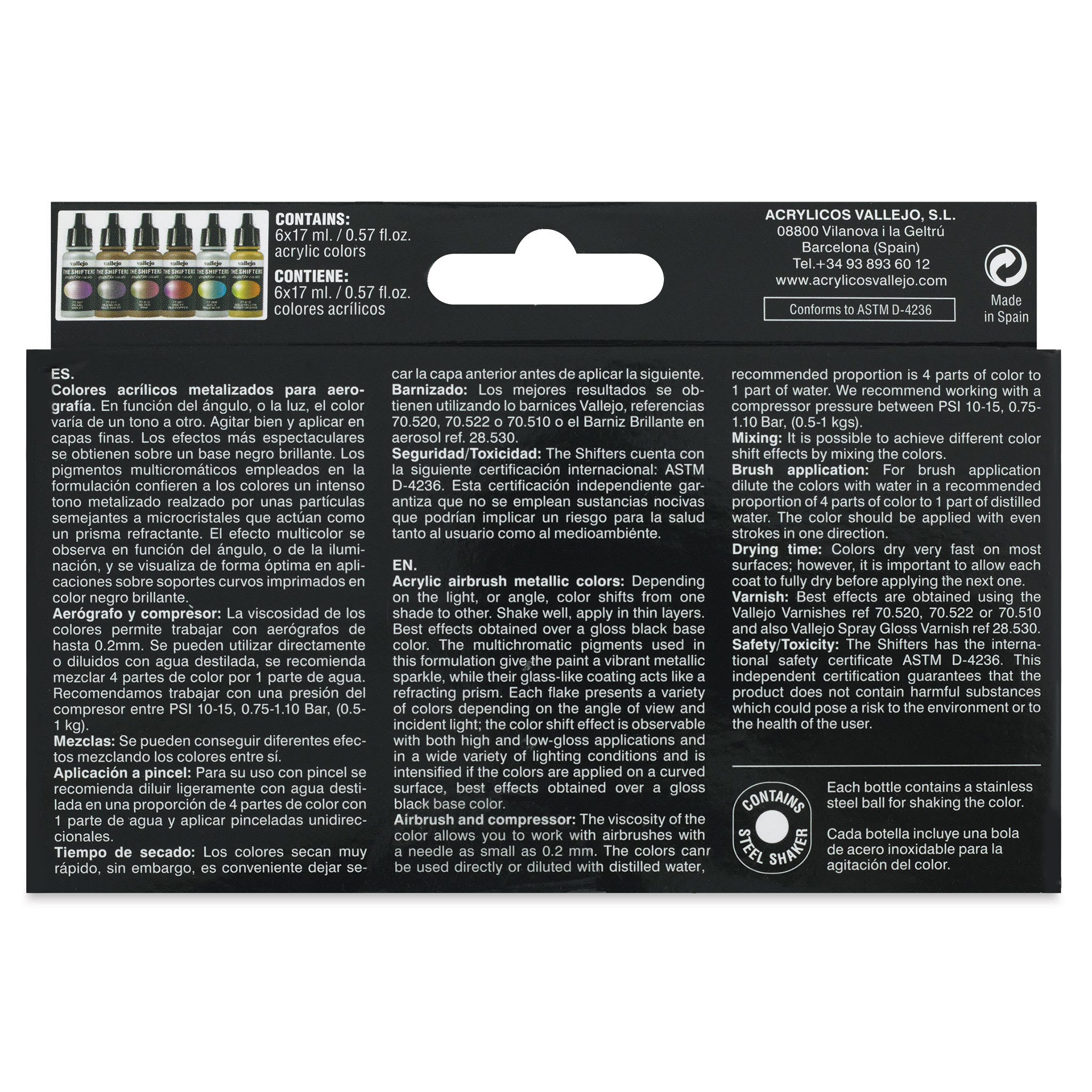 Vallejo The Shifters Eccentric Acrylic Airbrush Colors - 17 ml