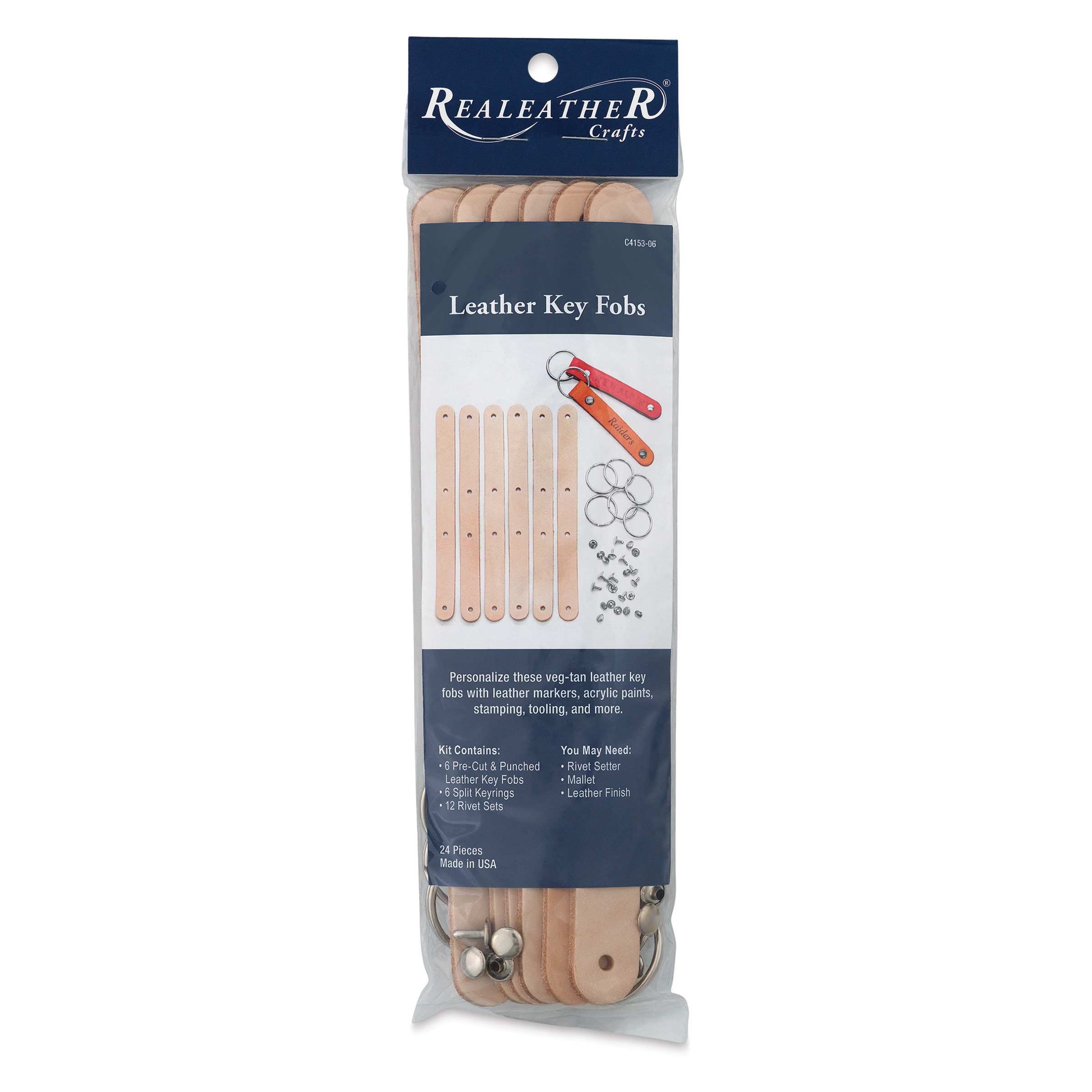 Realeather Leather Key Fob Kit