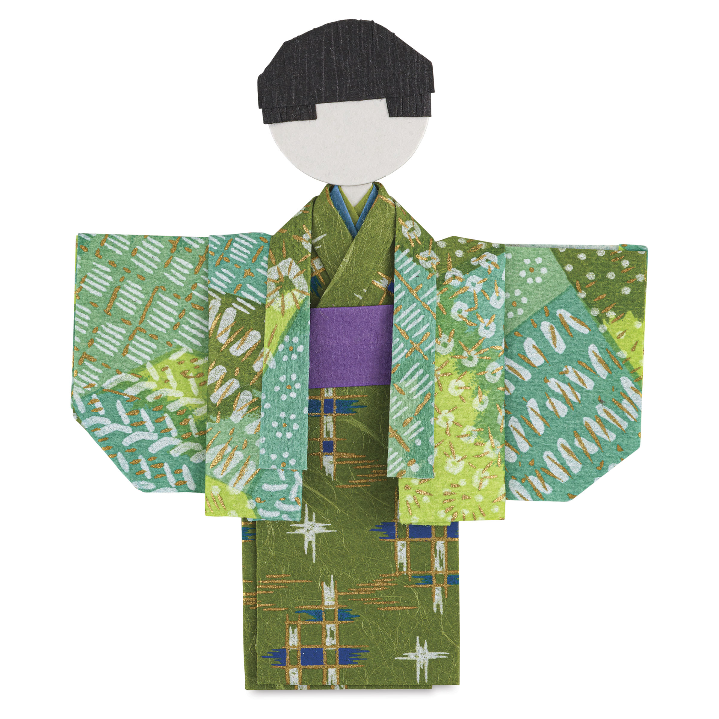 Aitoh Kimono Paper Doll Origami Kit | BLICK Art Materials