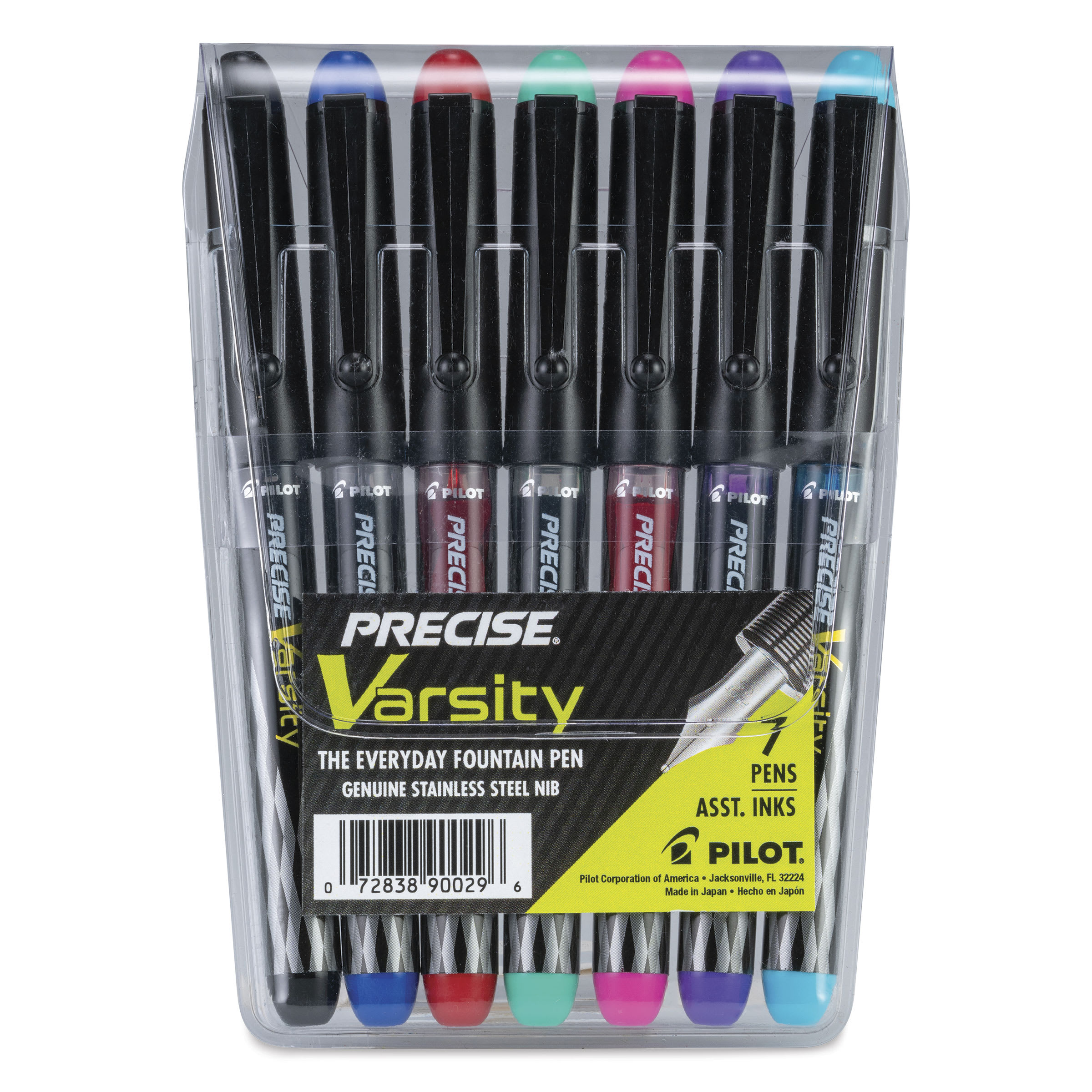 Pilot Precise Varsity Disposable Fountain Pens - Assorted, Set of