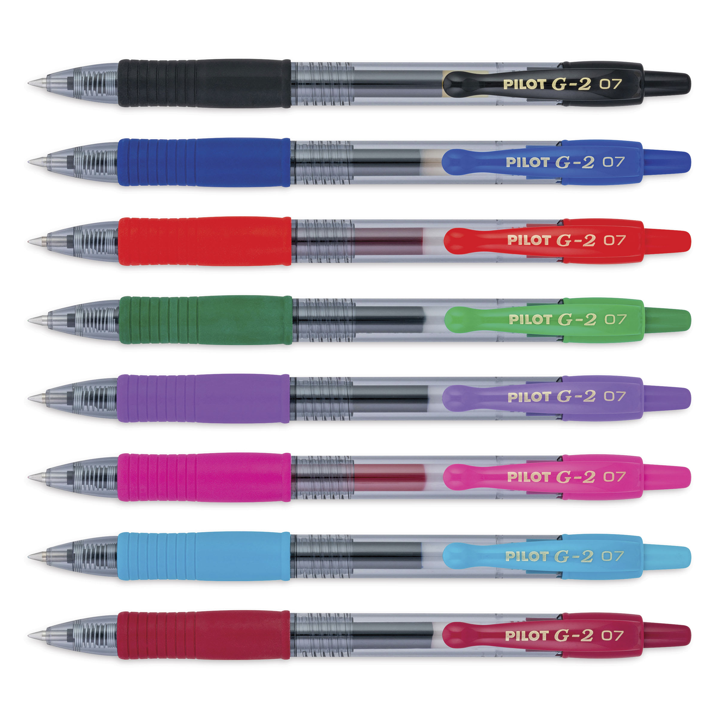 Pilot G2 Gel Pen Set - Assorted Colors, 0.7 mm, Fine, Set of 8