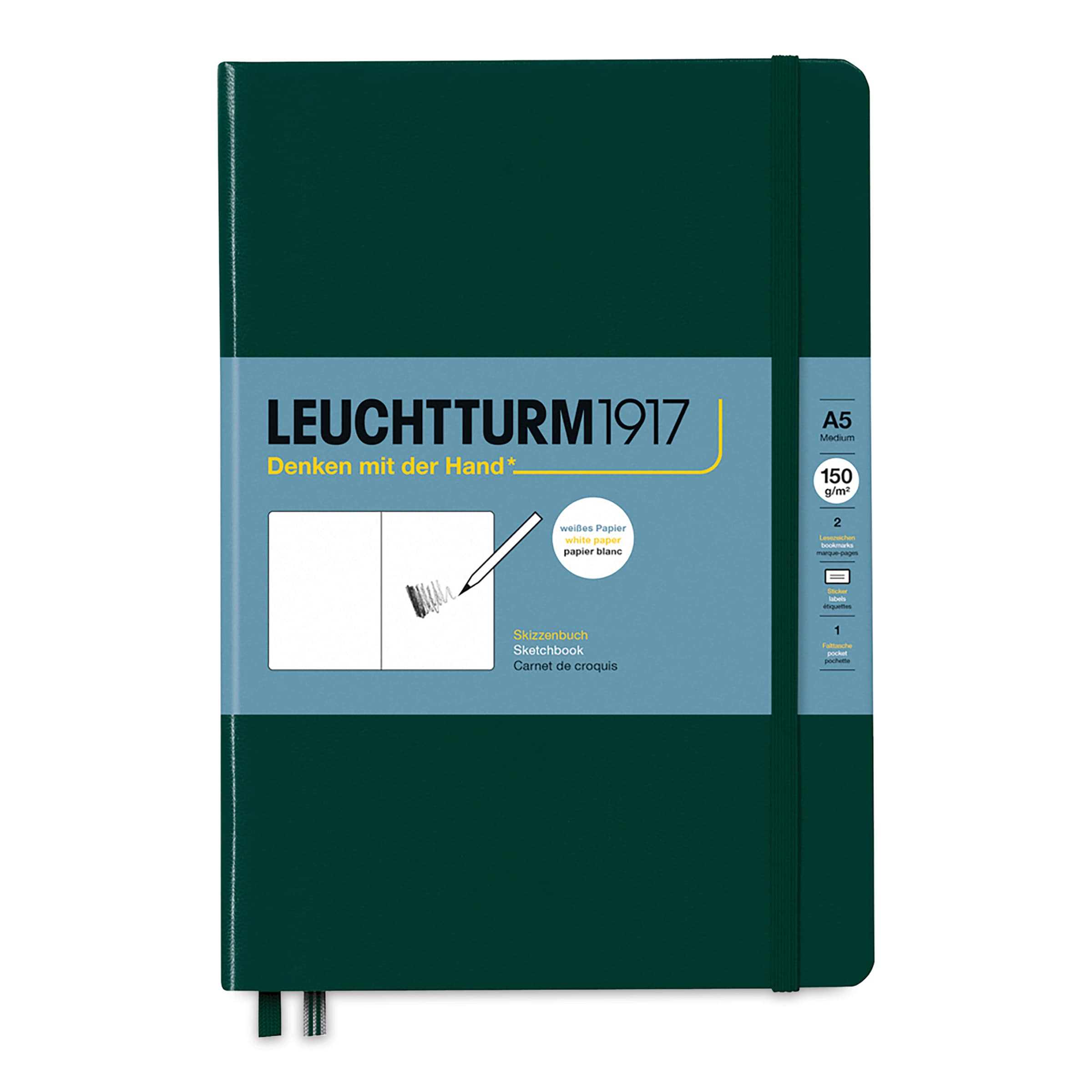 Taccuino LEUCHTTURM1917 A5 - Copertina Rigida, 251 Pagine Numerate - Righe, Verde Pacifico - Per Appunti E Schizzi - Foto 6