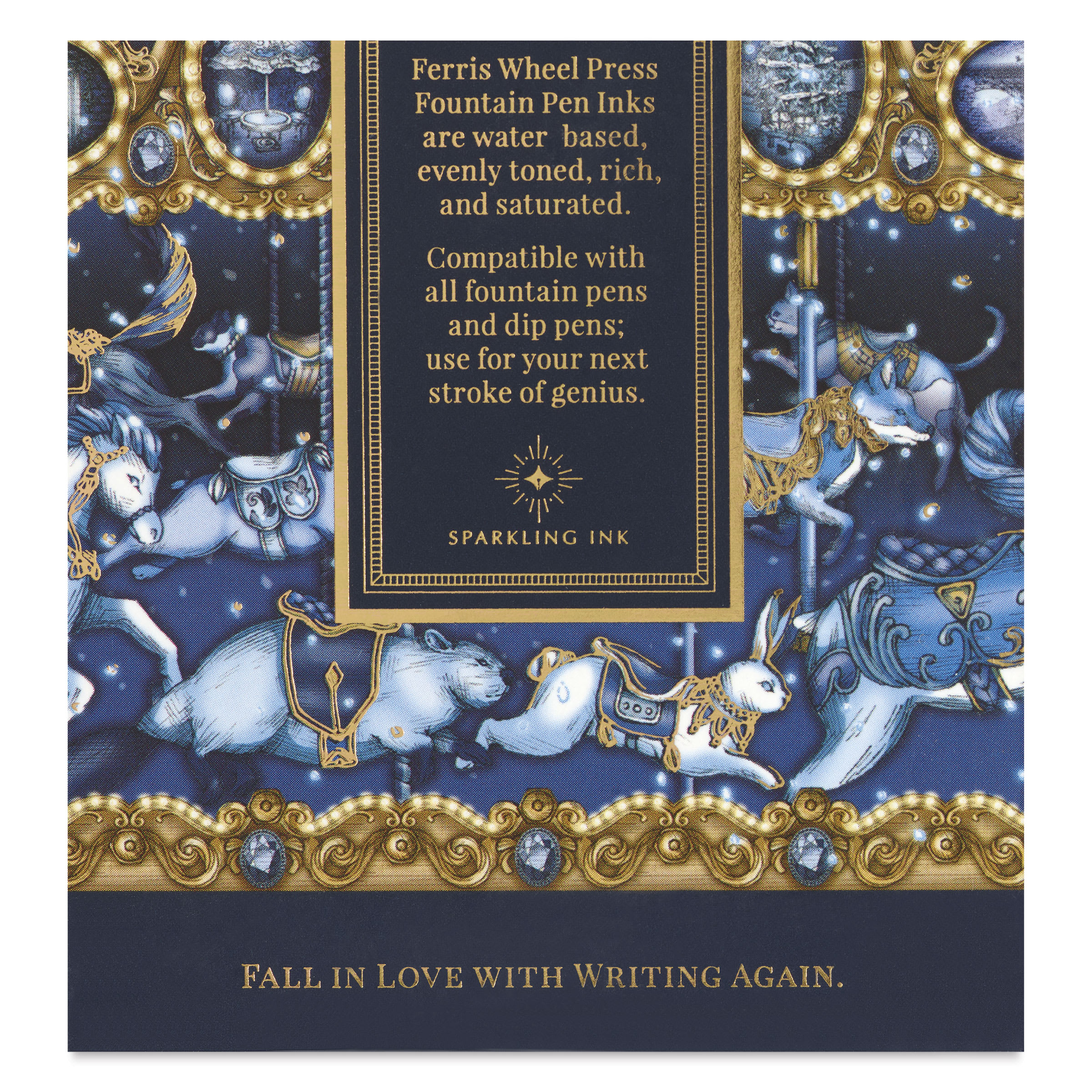 Ferris Wheel Press Fountain Pen Ink - Crystal Blue Legacy, 38 ml