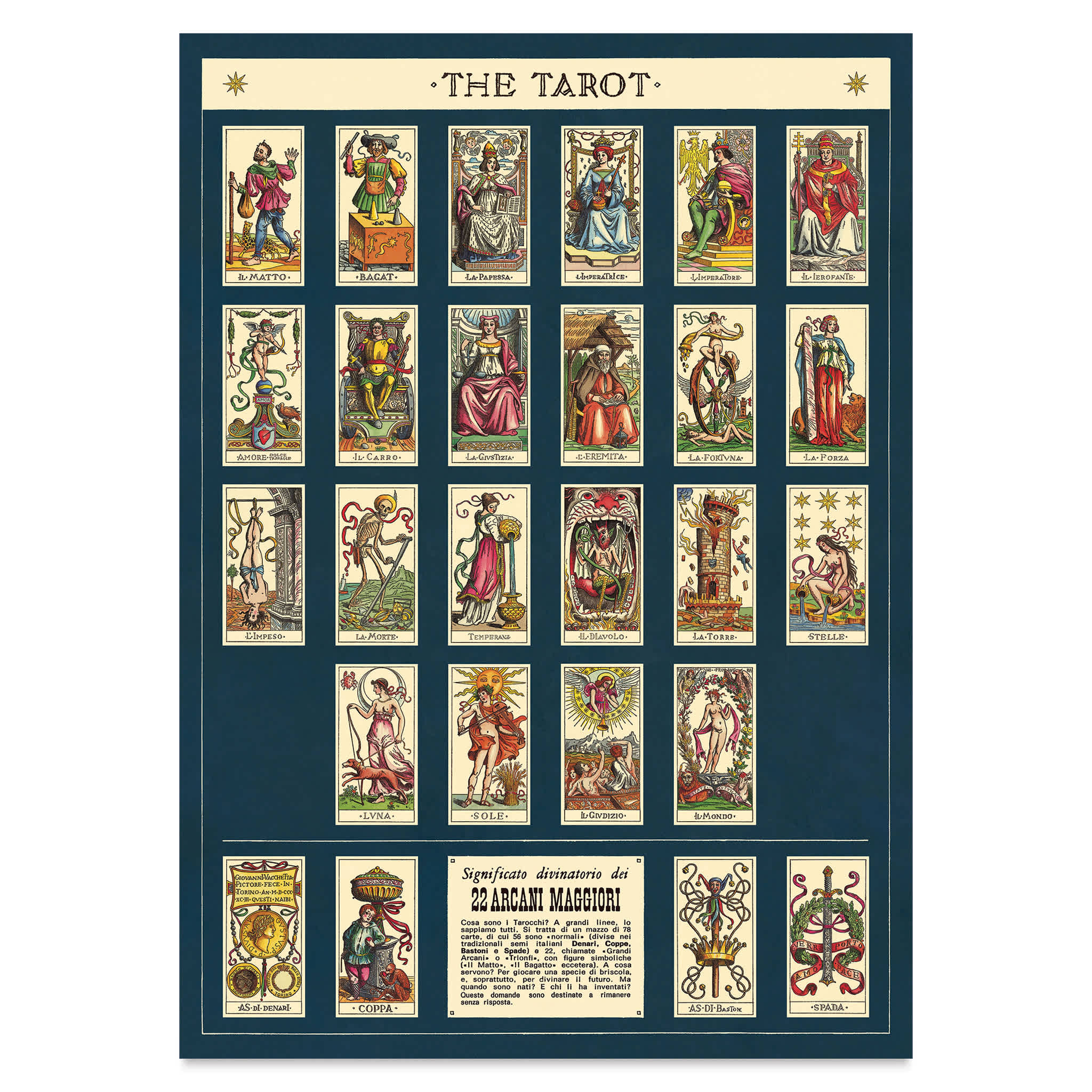 Cavallini Vintage Tarot Printed Paper