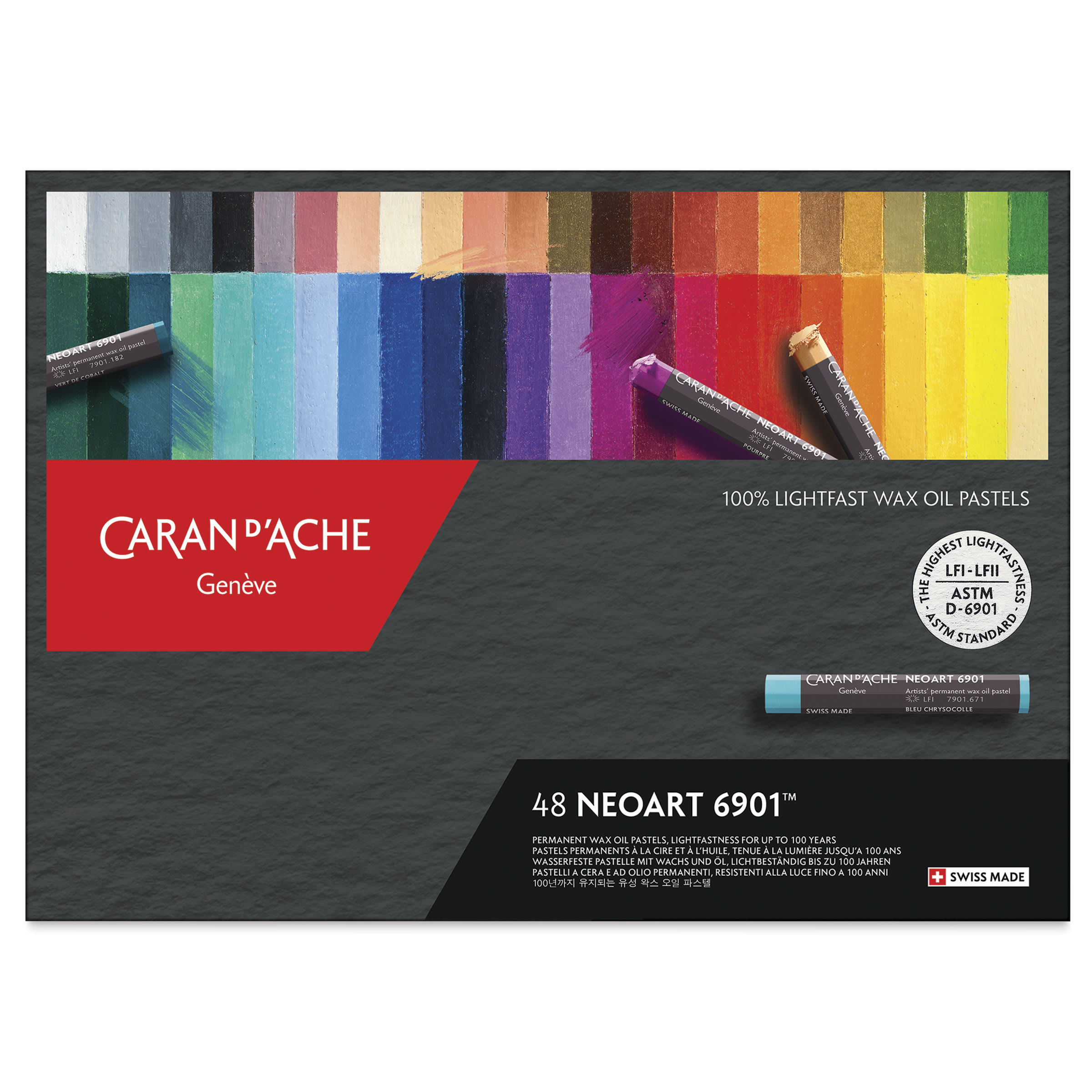 Caran d'Ache Neoart 6901 Pastels - Set of 48, Assorted Colors