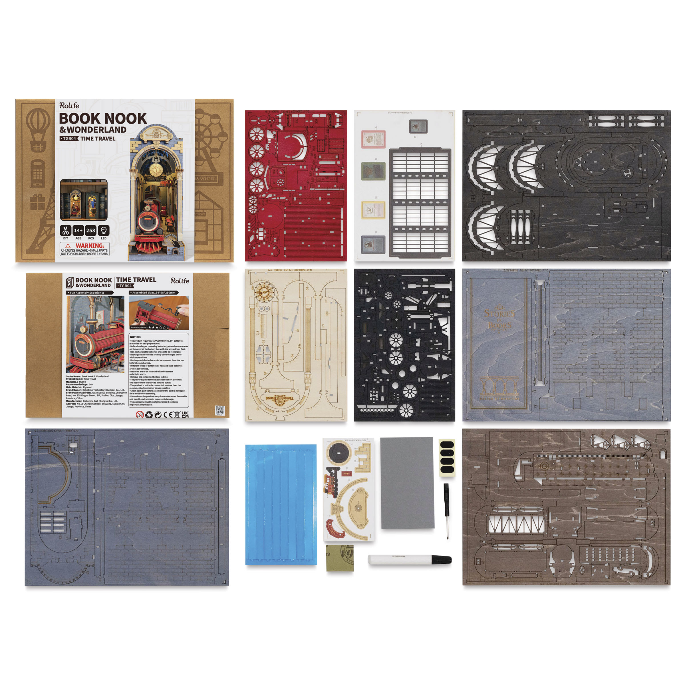 Rolife Time Travel DIY Book Nook Kit | BLICK Art Materials