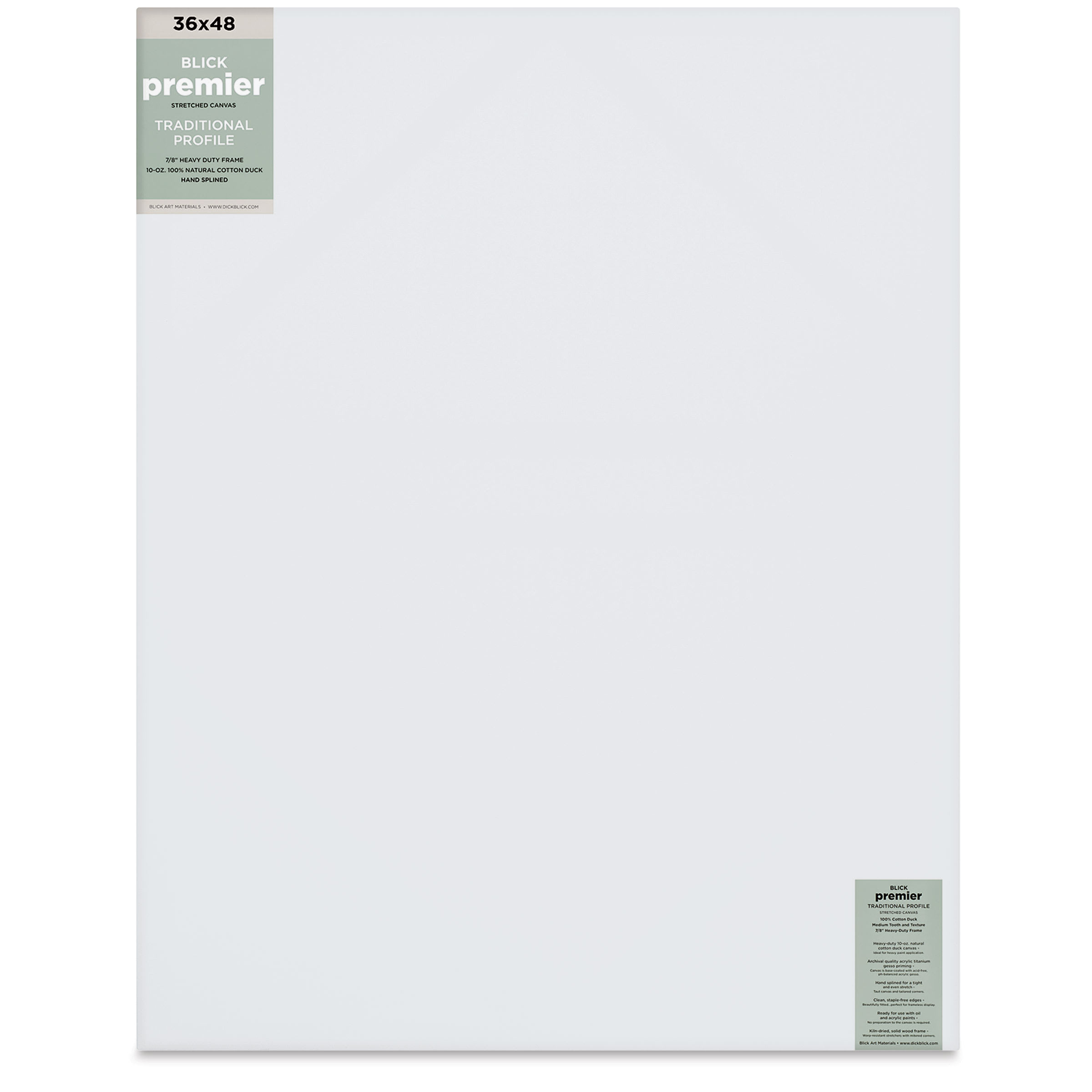 Blick Premier Stretched Cotton Canvas - Traditional Profile, Splined, 36" x 48"