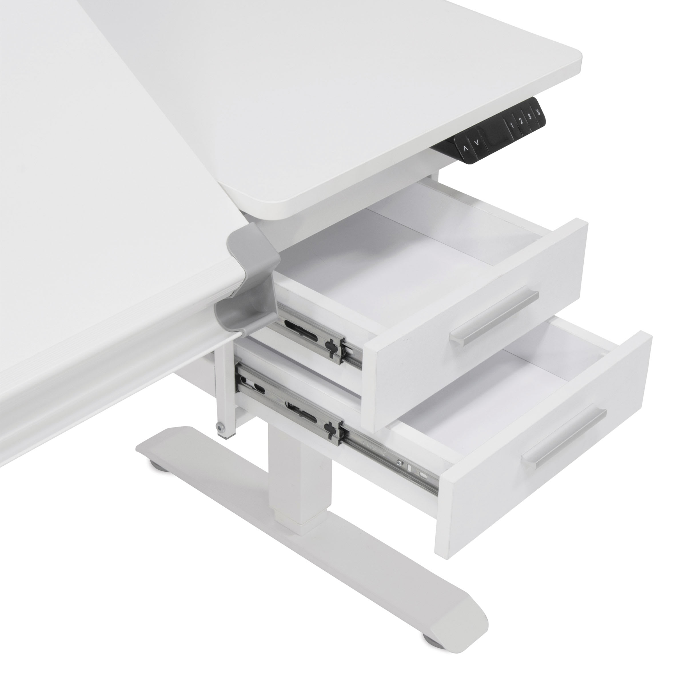 Studio Designs Graphix E-Lift Workstation with Drawers