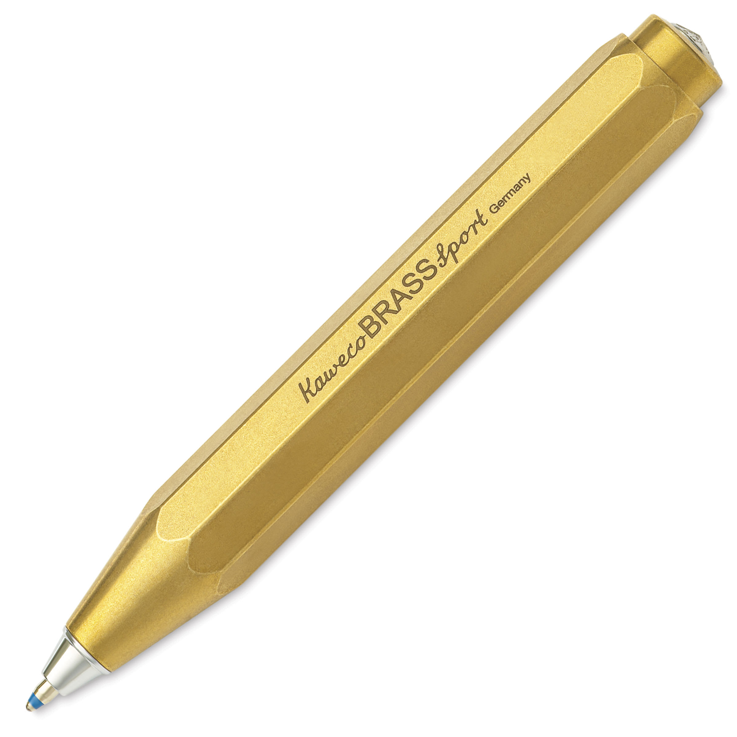 Kaweco Brass Sport Ballpoint Pen - Blue Ink | BLICK Art Materials