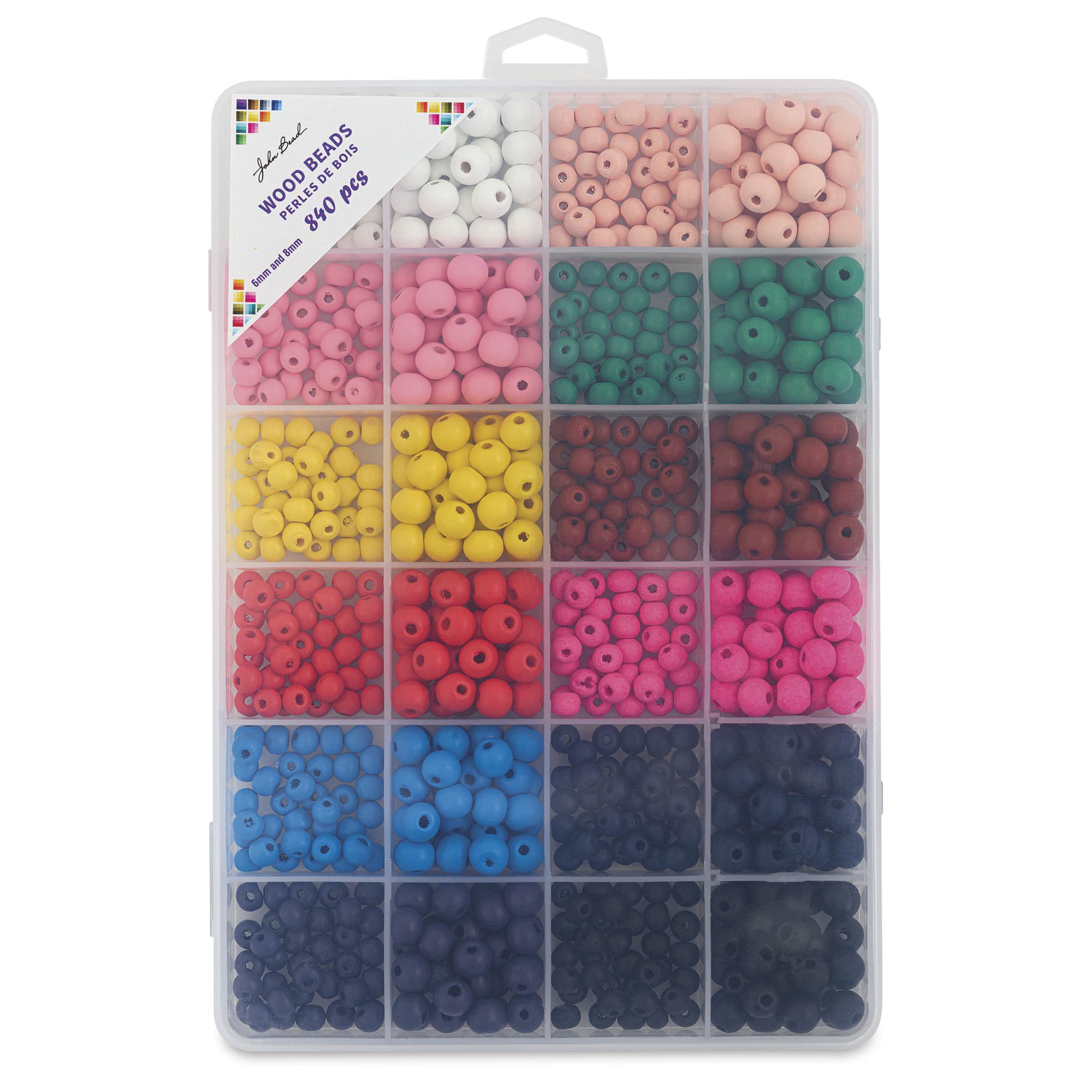 John Bead Color Mix Wood Bead Box