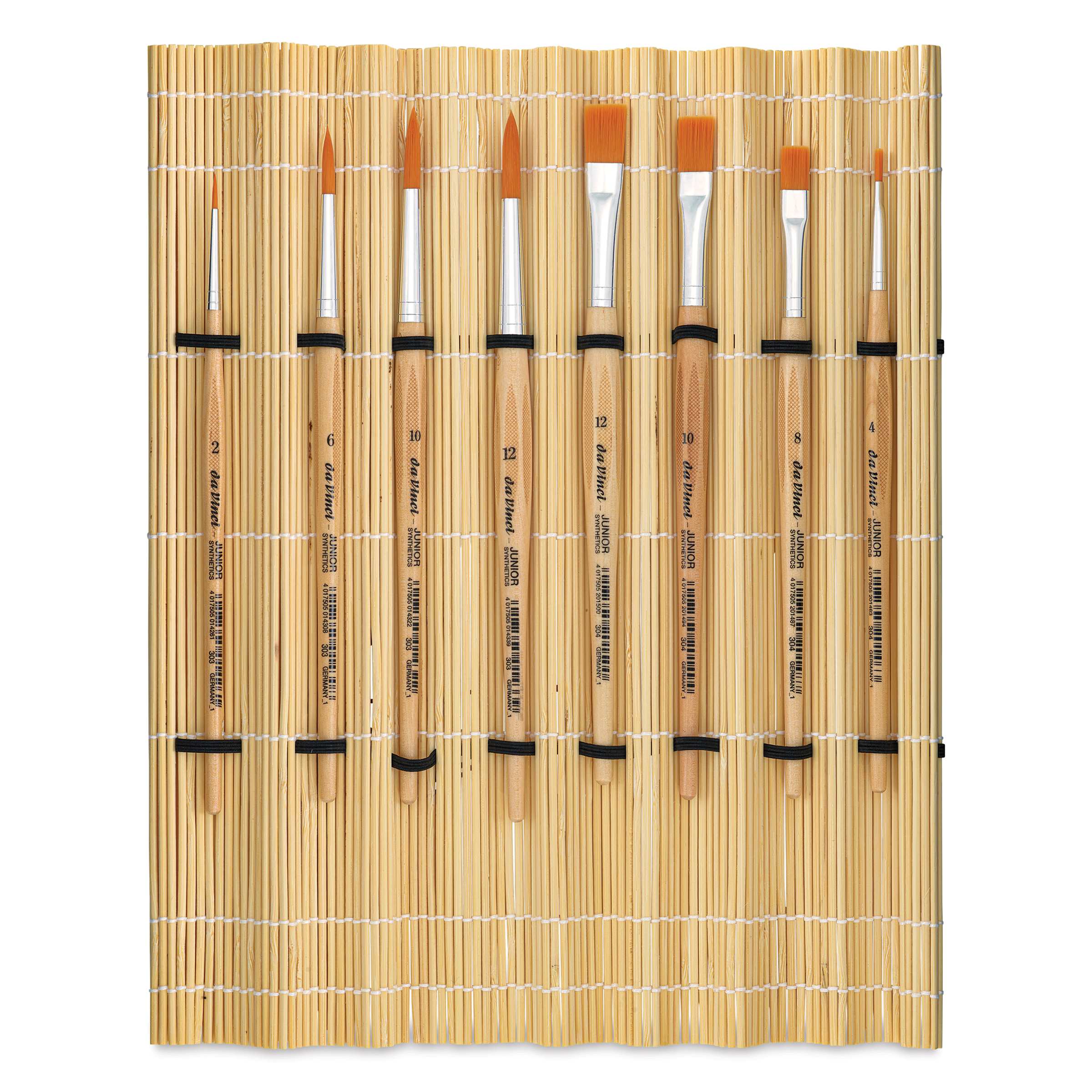 Da Vinci Junior Synthetic Brushes - Short Handle, Assorted, Set of
