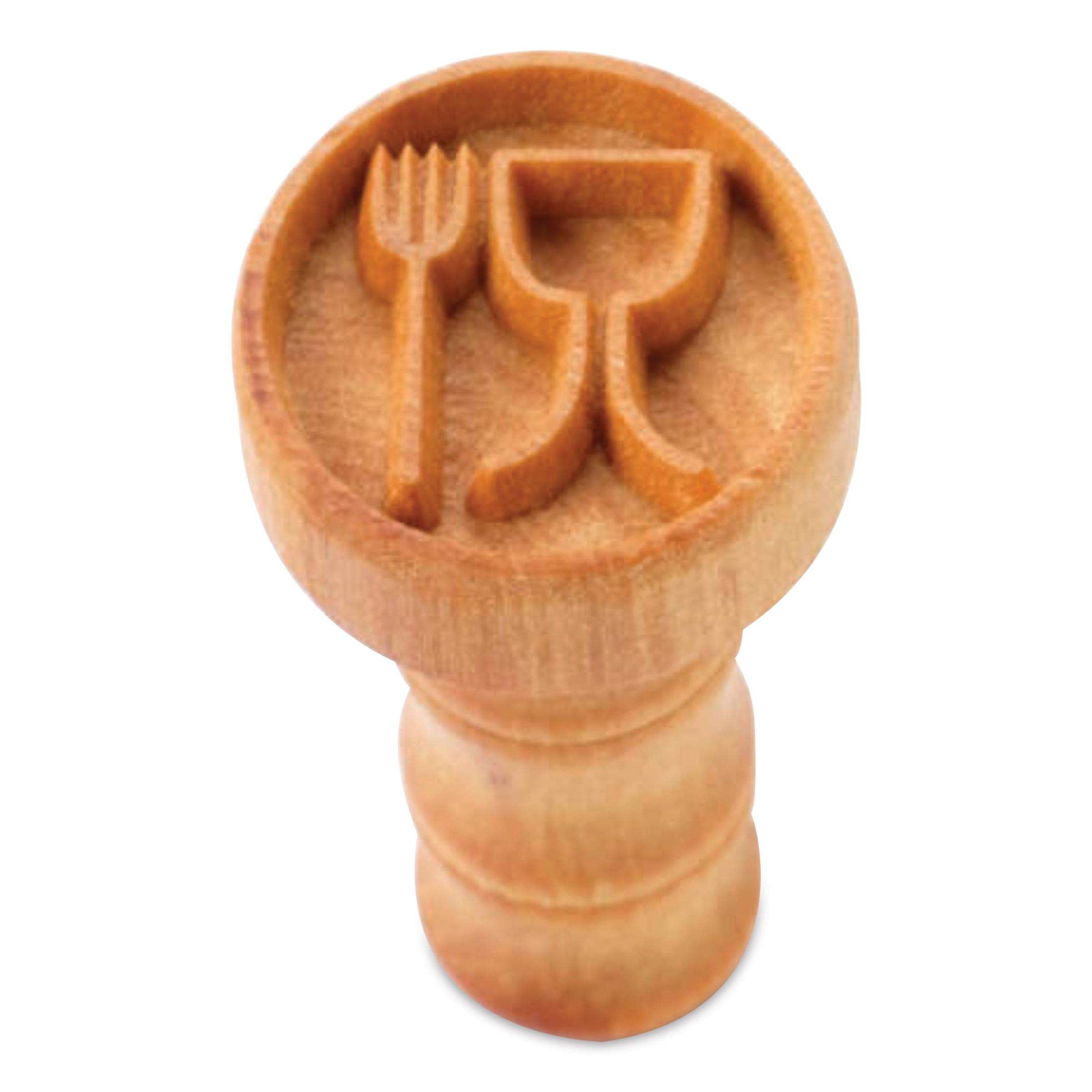 MKM Pottery Tools Medium Round Stamp - SCM-265, Food-Safe