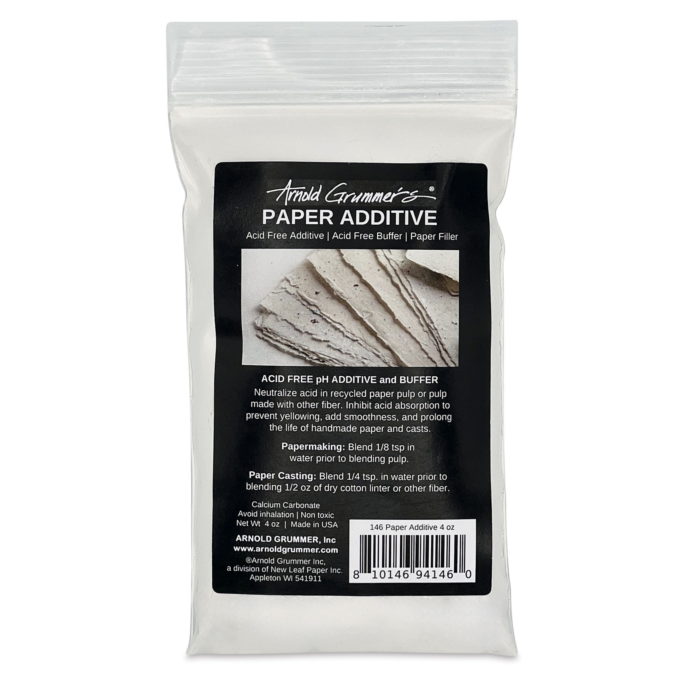 Arnold Grummer’s Acid Free Paper Additive
