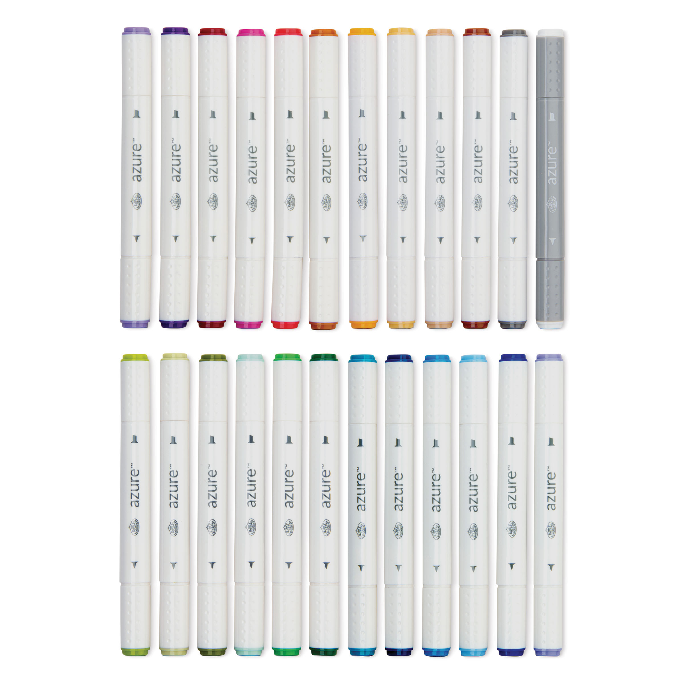 Royal & Langnickel Azure Dual Tip Markers - Set of 24, Jewel Tones