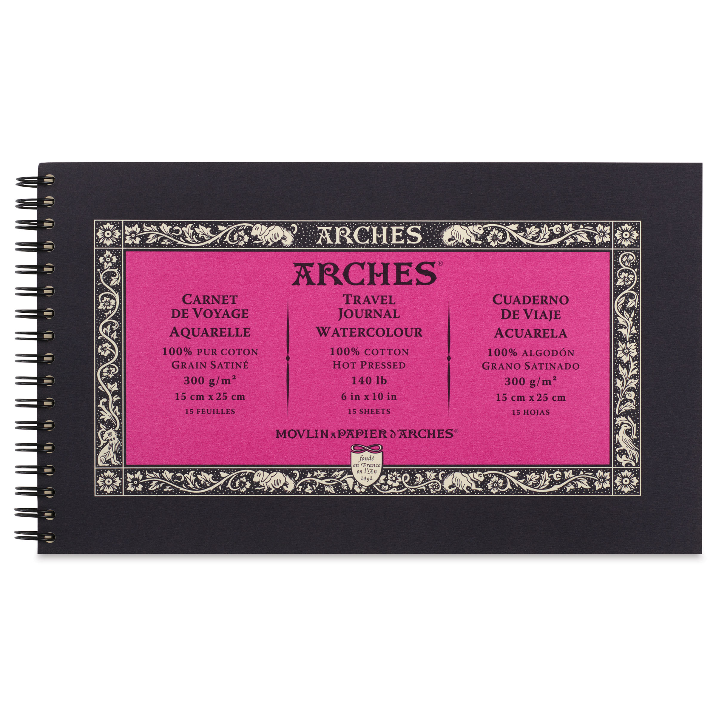 Arches Watercolor Travel Journal - Hot Press, 15 Sheets