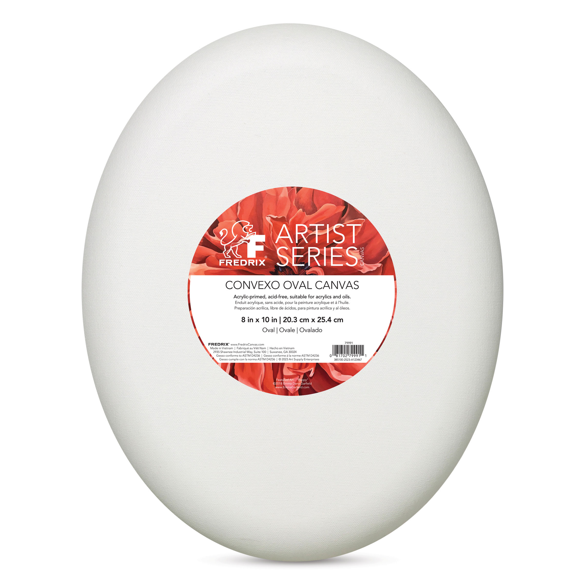 Fredrix Convexo Canvas - 8" x 10", Oval