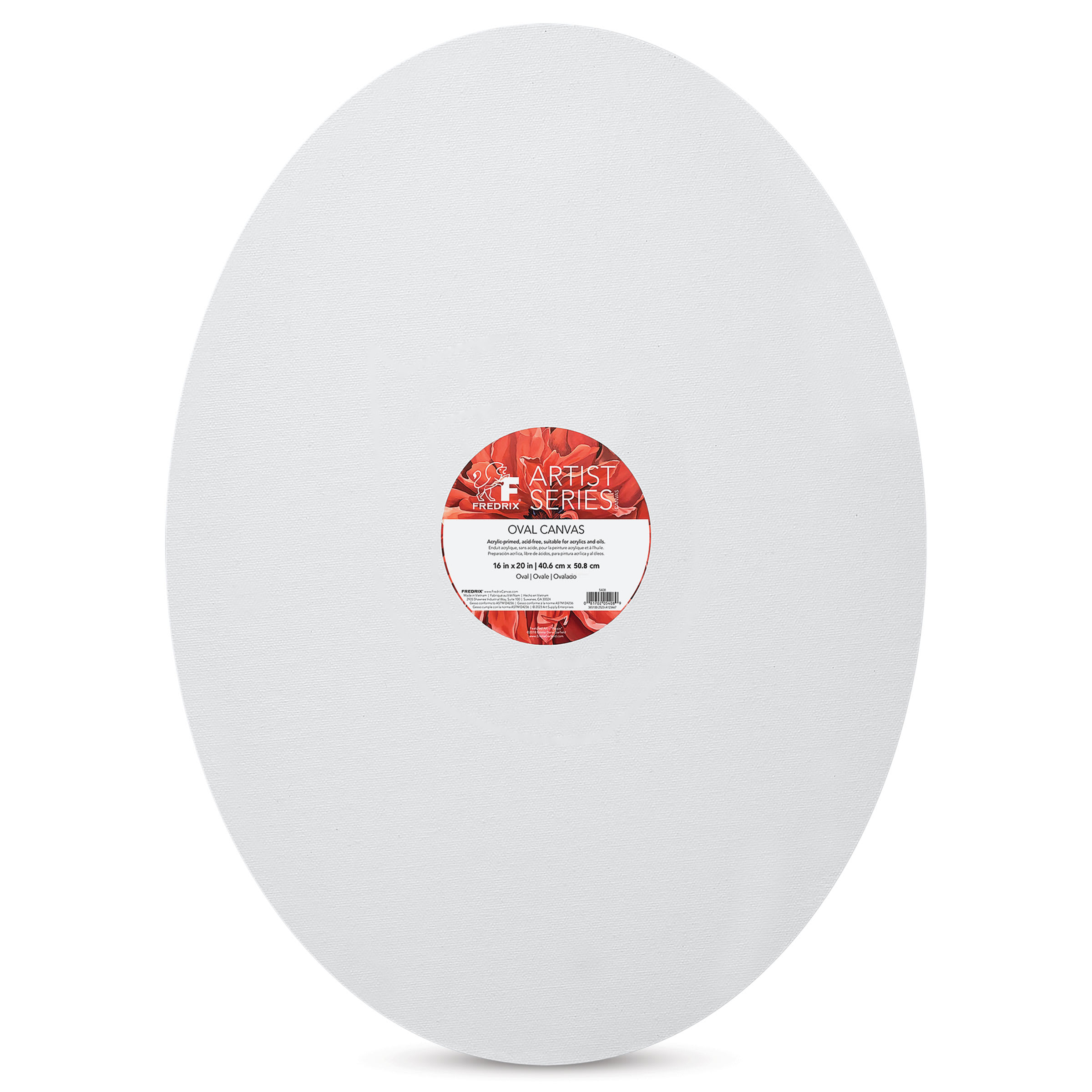 Fredrix Profile Cotton Canvas - 16" x 20", Oval