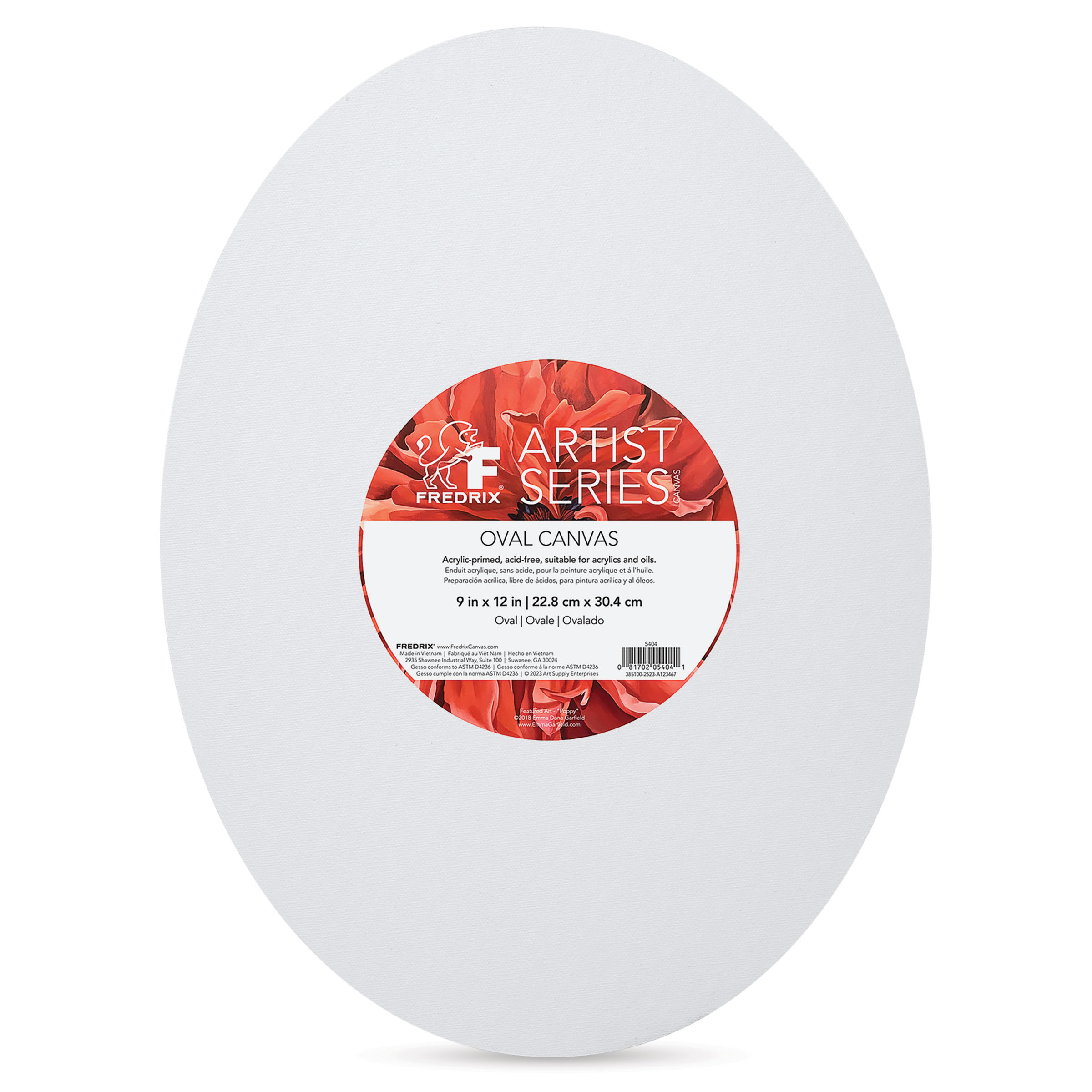 Fredrix Oval 5/8" Profile Cotton Canvas