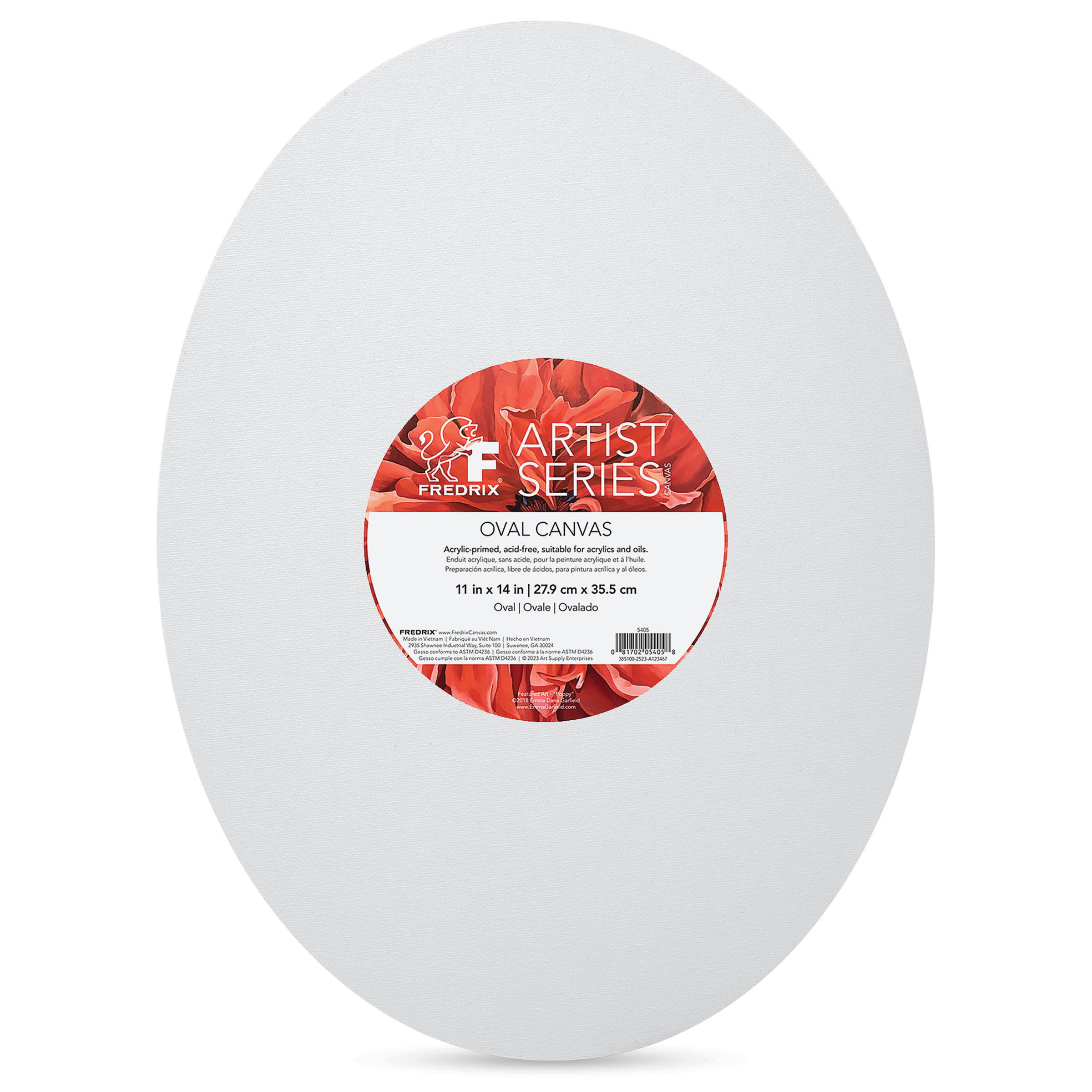 Fredrix Profile Cotton Canvas - 11" x 14", Oval