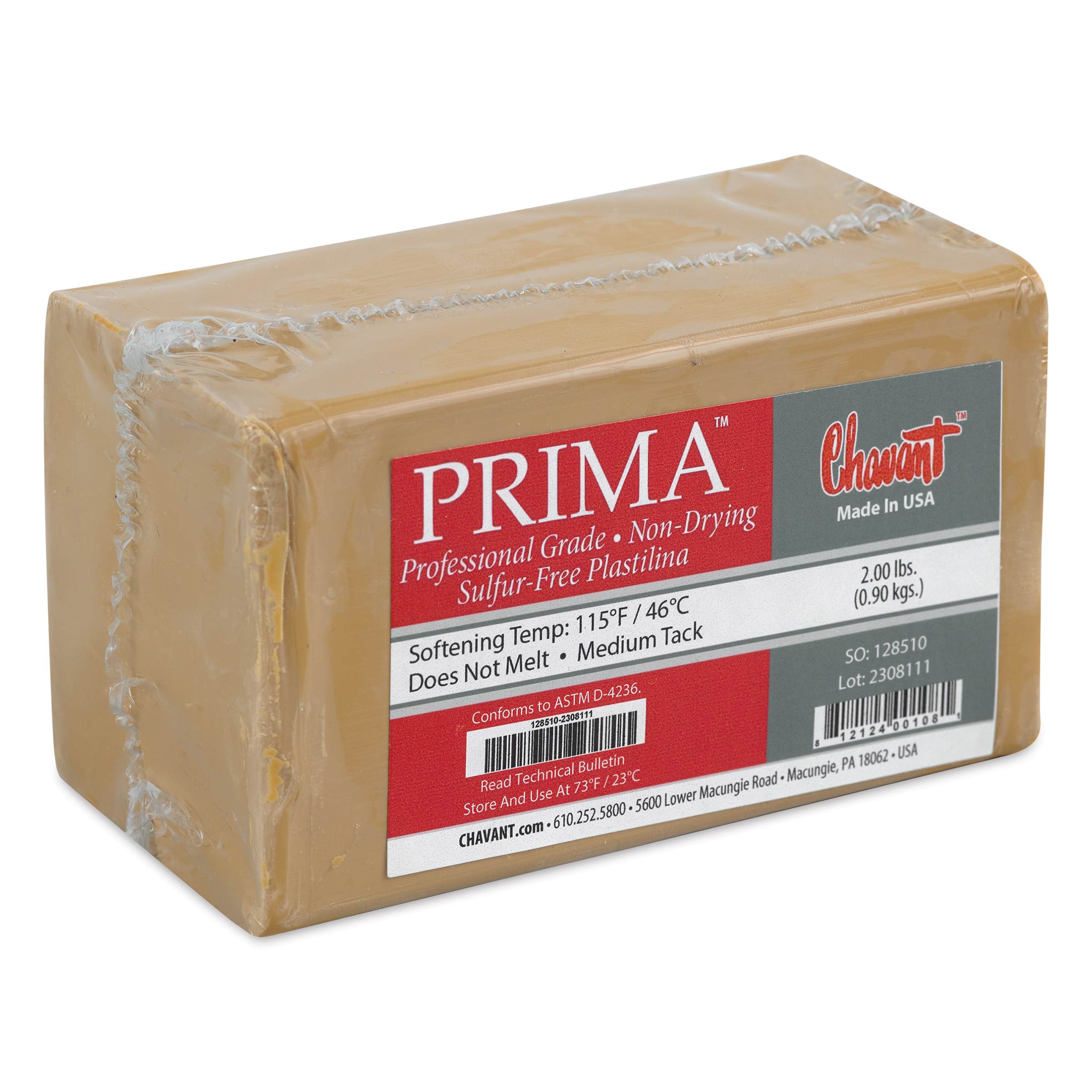 Chavant Prima Plastilina Clay 