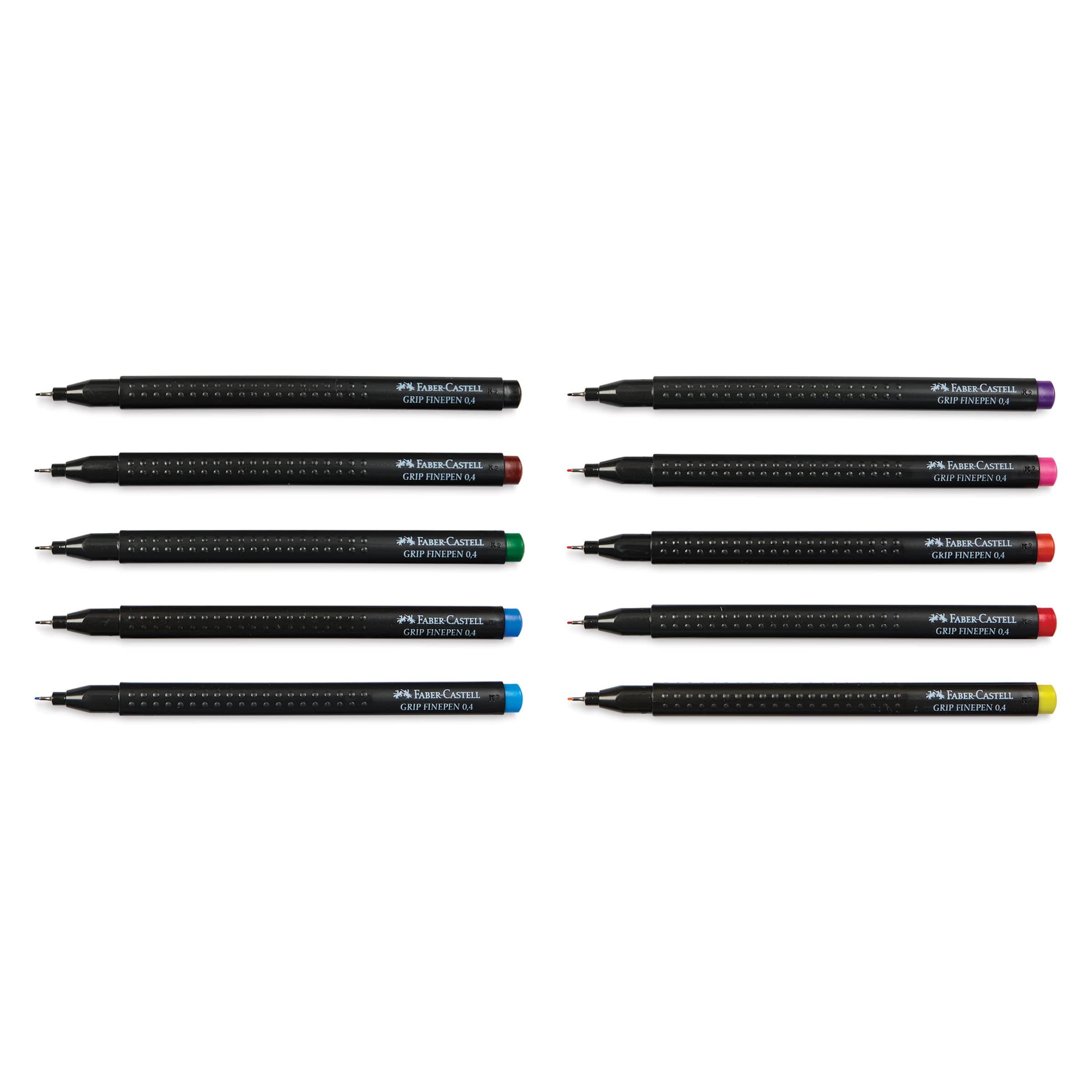 Faber-Castell Black Edition Grip Fineliners - Assorted Colors, Set