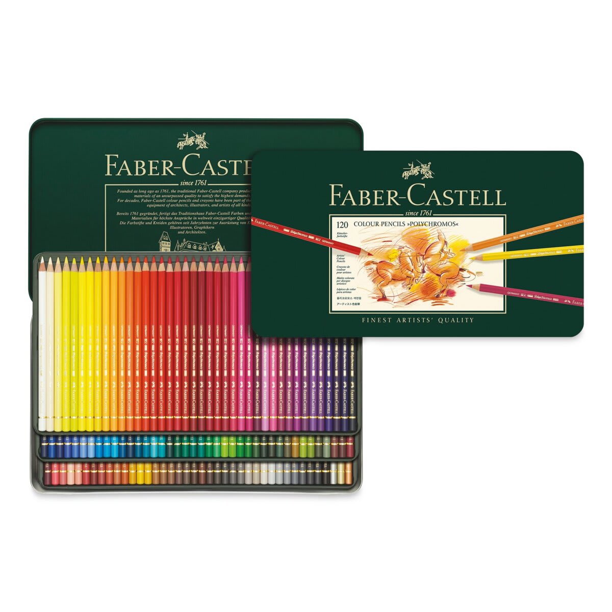 Faber-Castell Polychromos Pencil Set - Set of 120, Assorted Colors