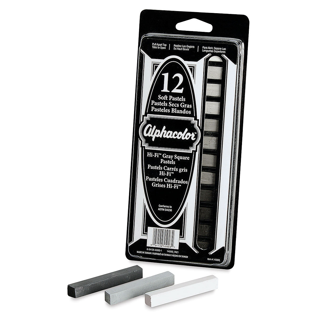 Alphacolor Soft Pastels - Hi-Fi Grays, Set of 12 | BLICK Art
