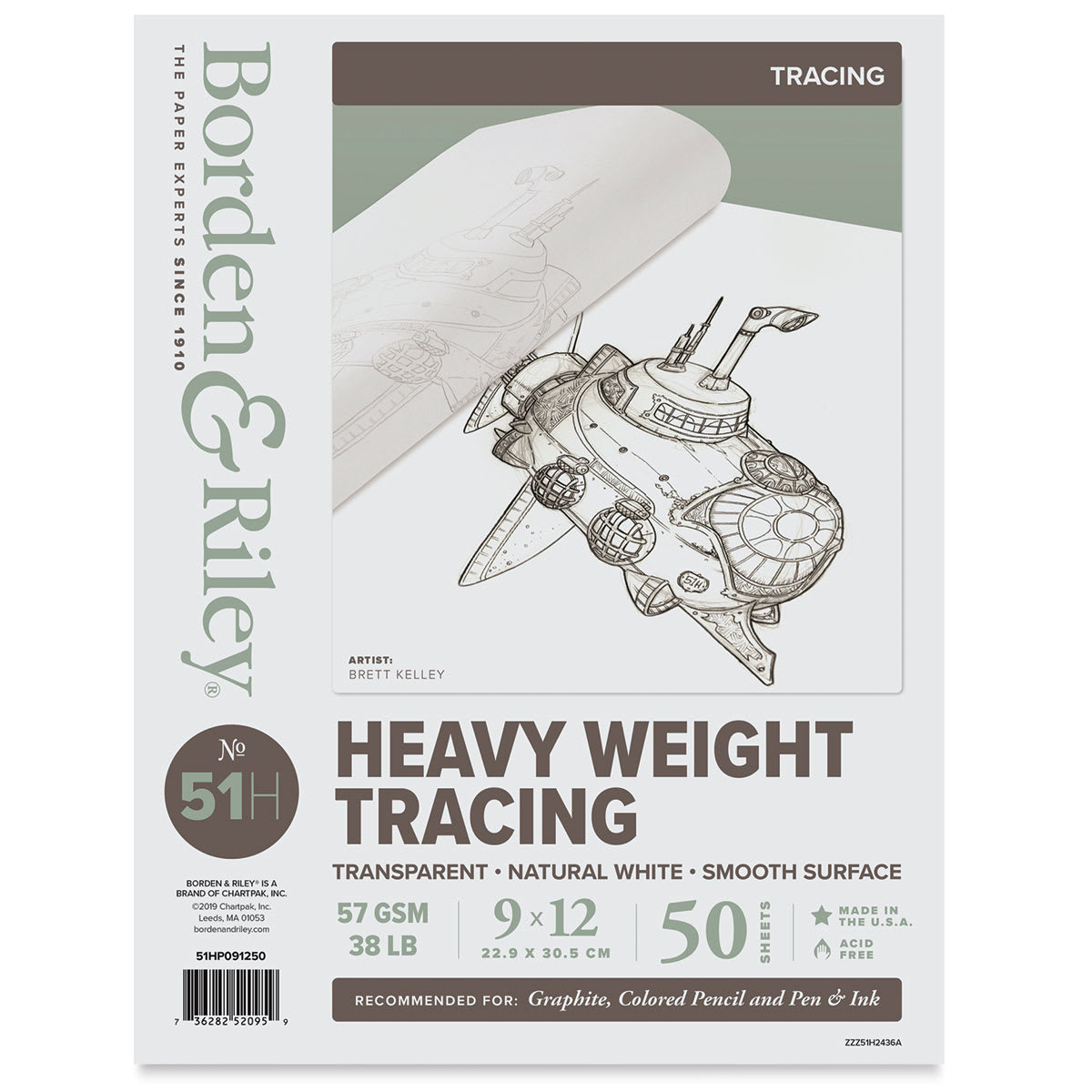 Borden & Riley #51 Heavy Weight Tracing Paper Pad